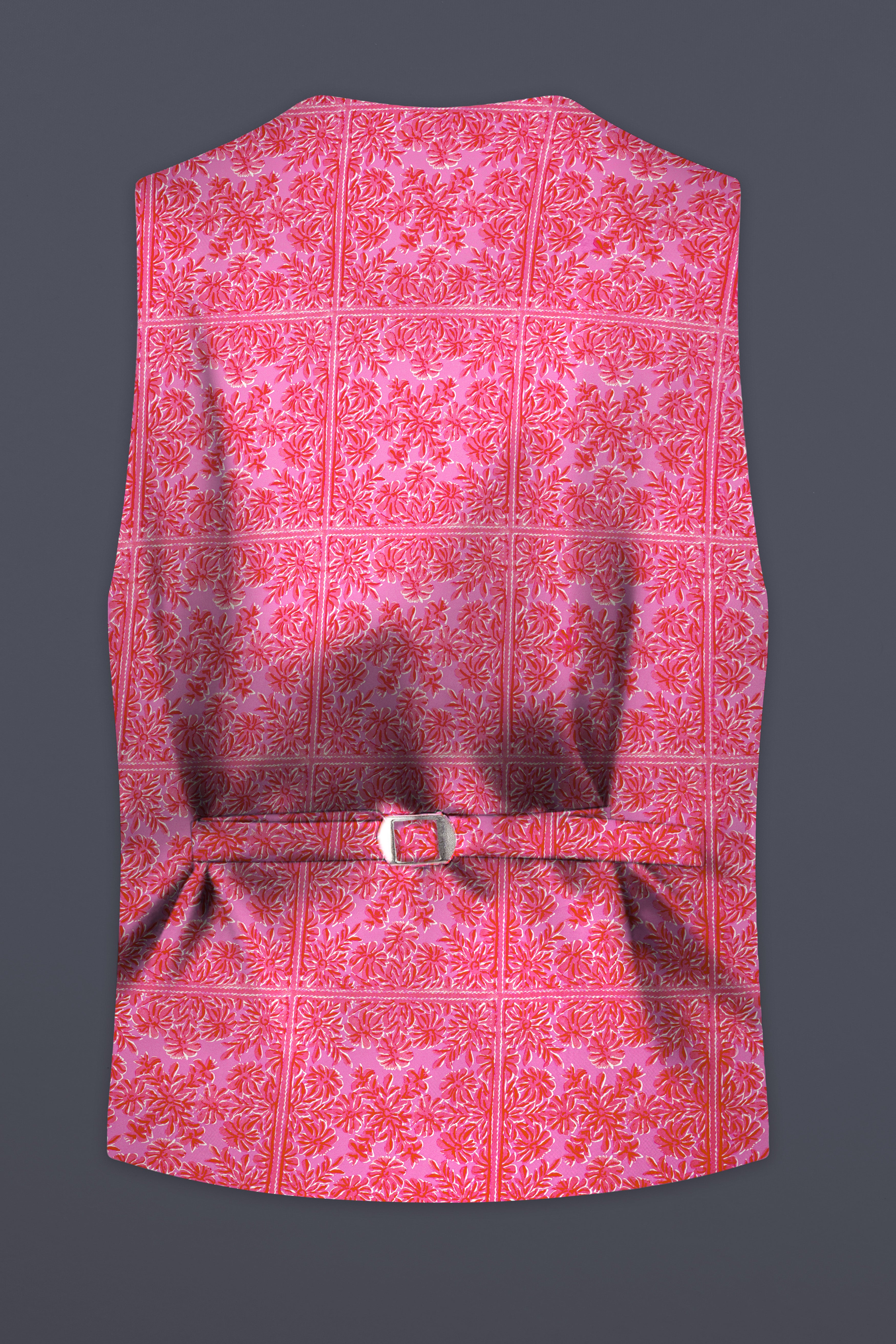 Thulian Pink Prints Cotton Waistcoat