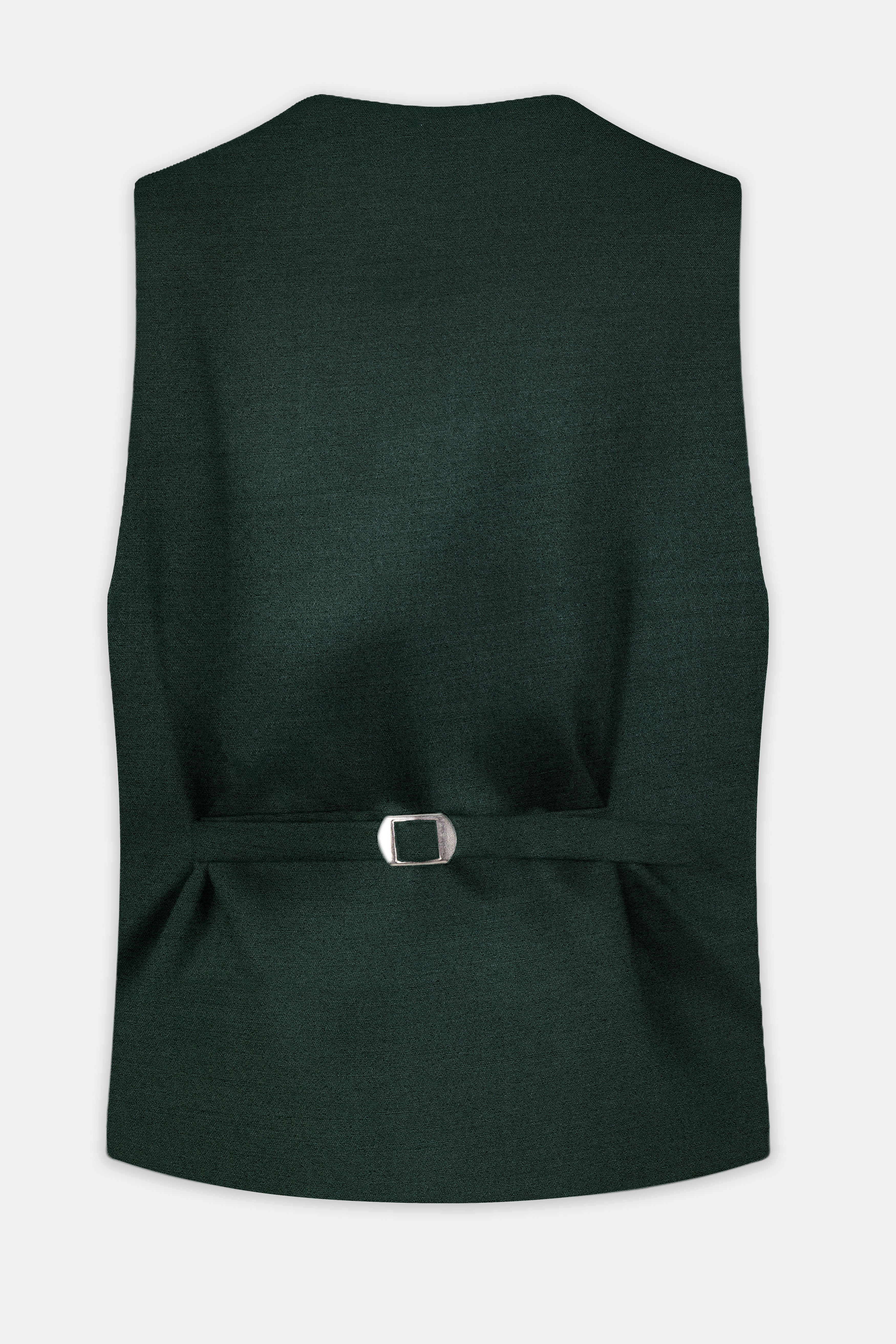 Timber Green Solid Wool Rich Waistcoat