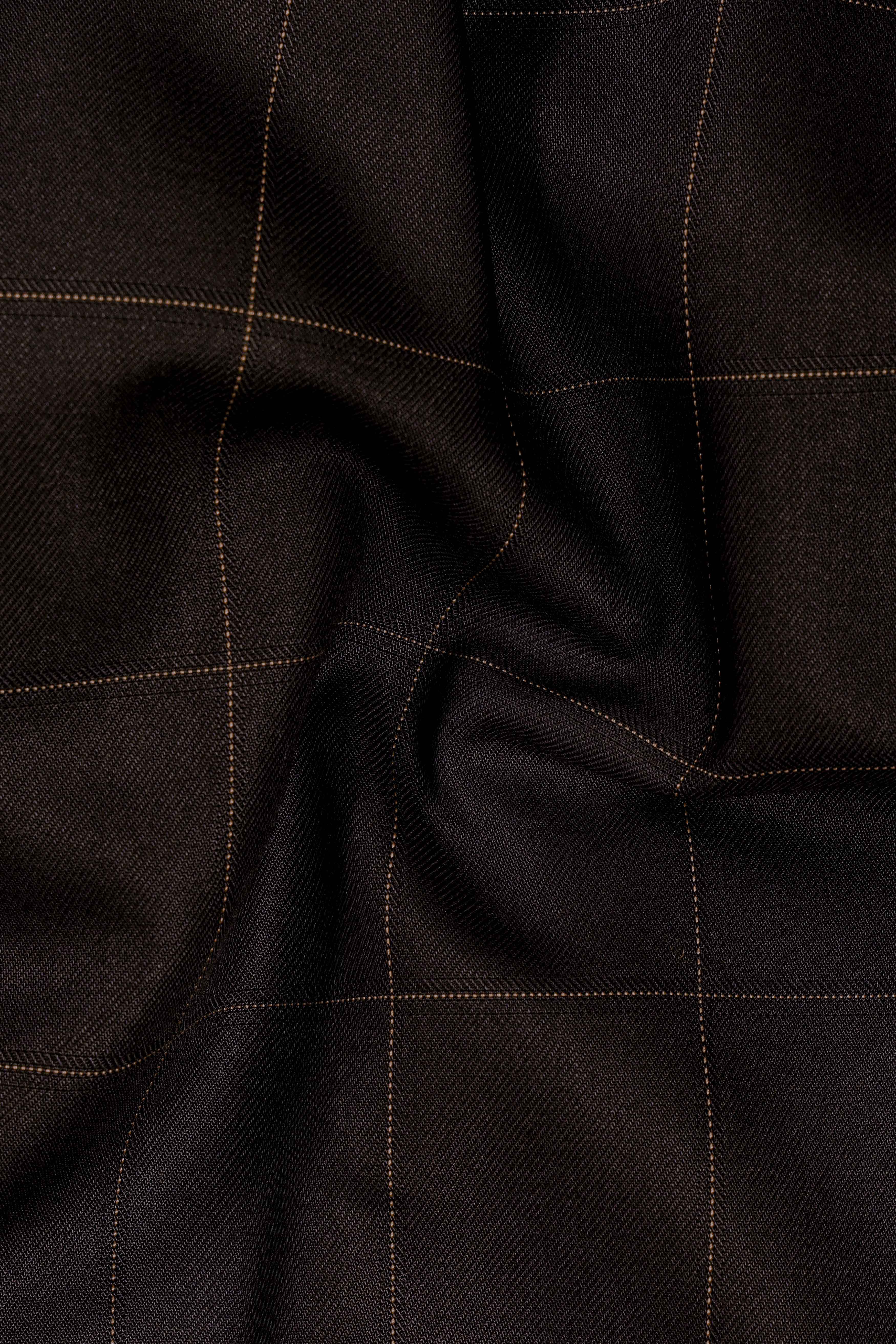 Eclipse Brown Windowpane Wool Rich Waistcoat