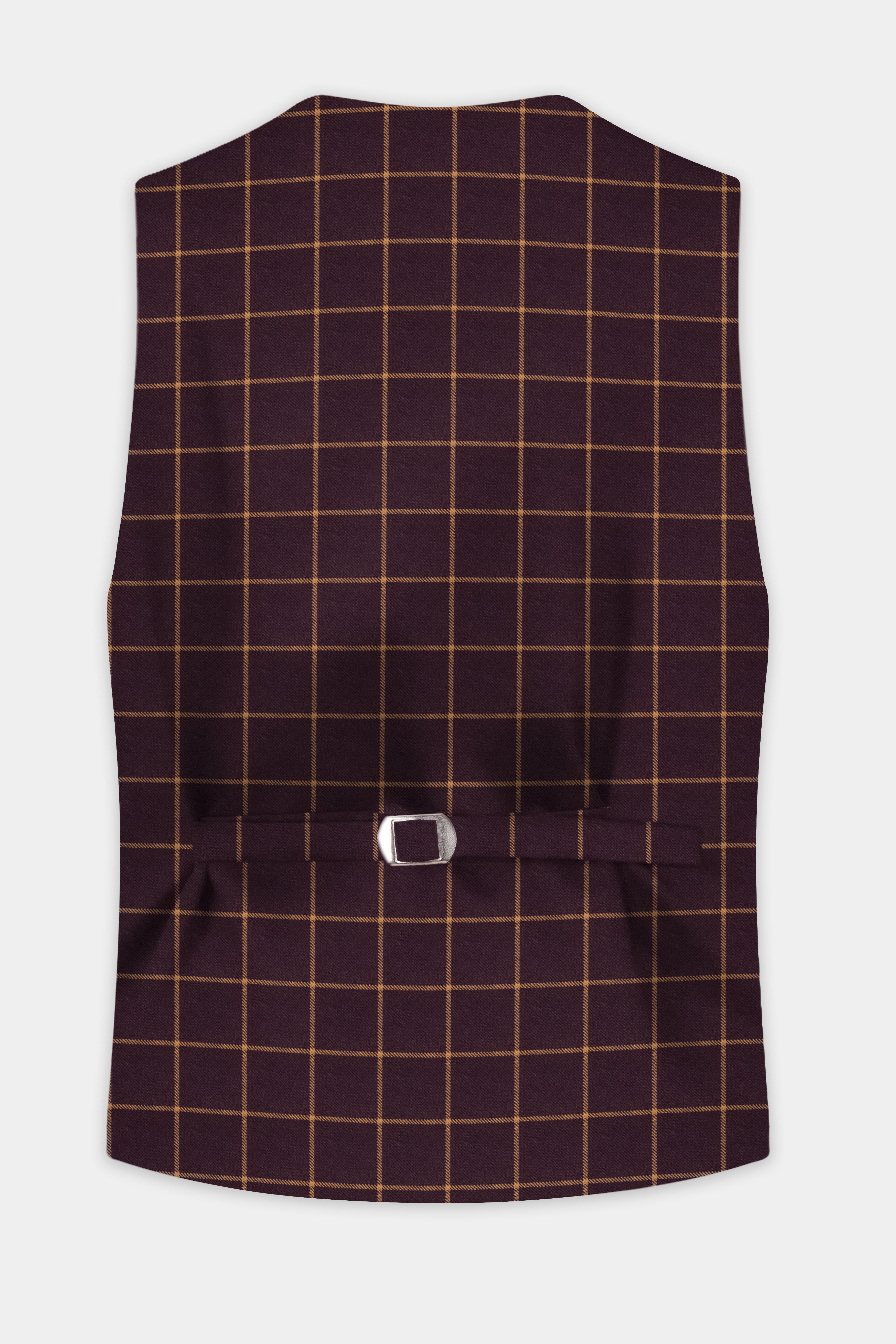 Zambezi Wine windowpane Tweed Waistcoat