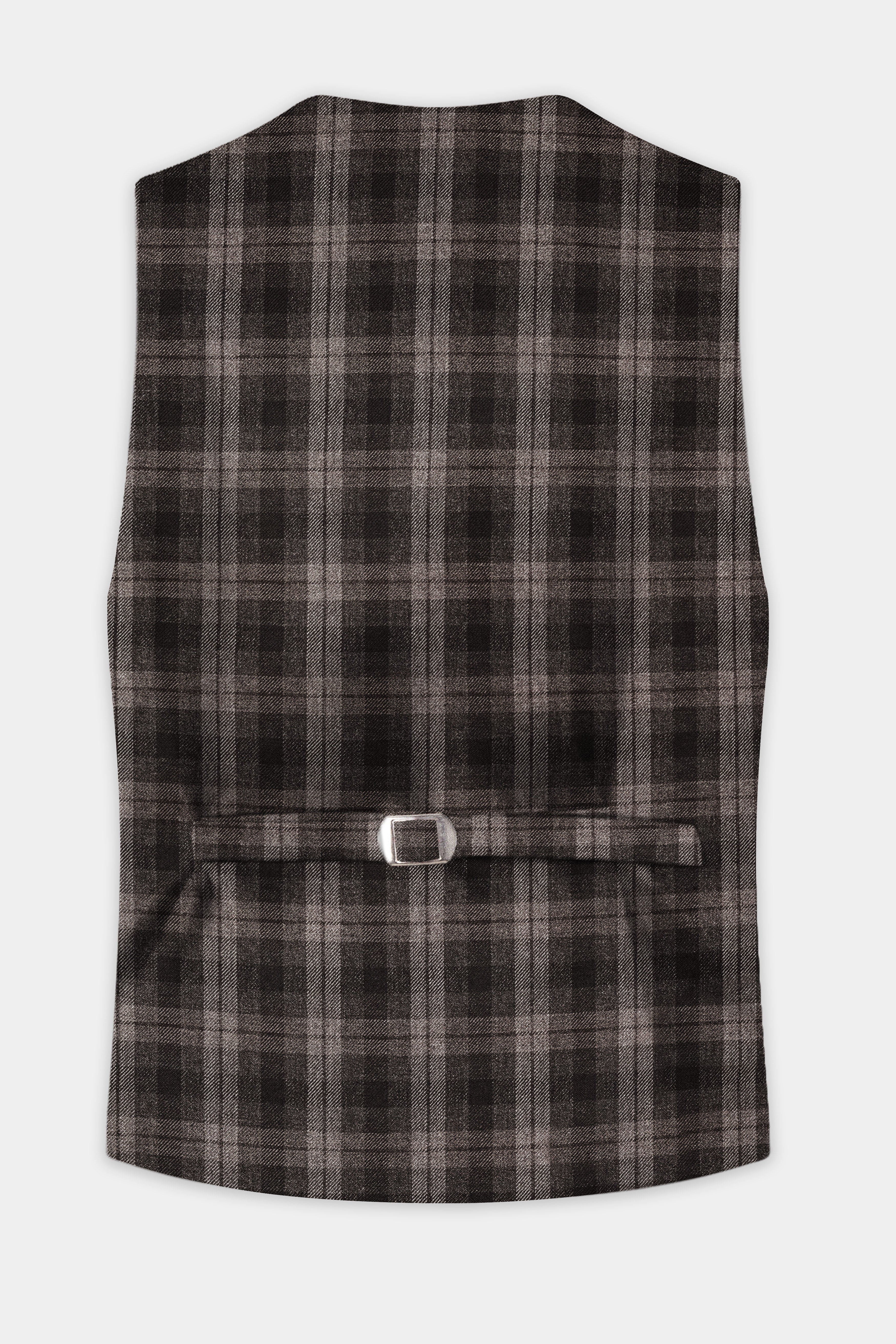 AutumnHaven-Umber Brown Plaid Tweed Waistcoat