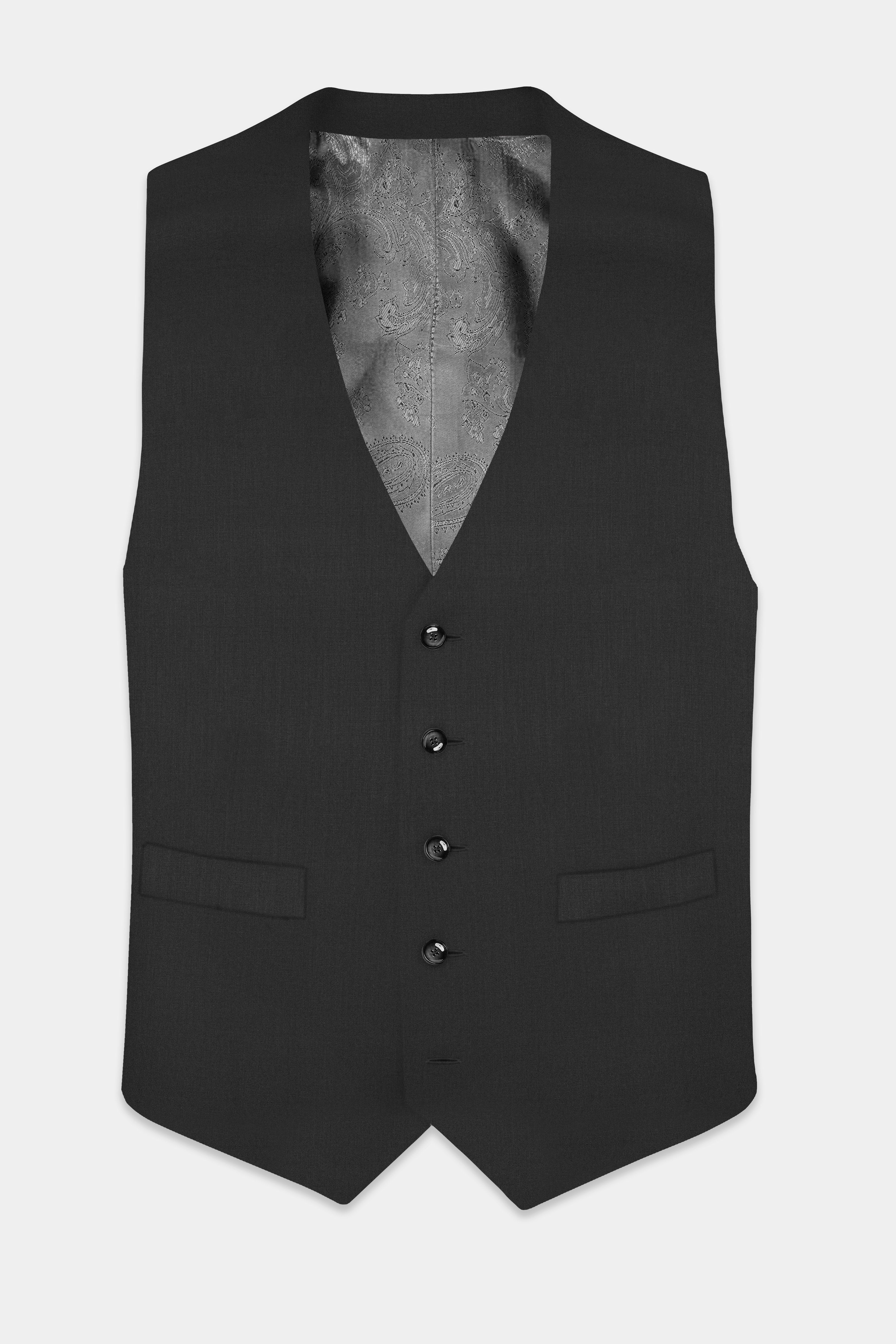 Ironclad Ash-Mine Shaft Gray Textured Wool Rich Waistcoat