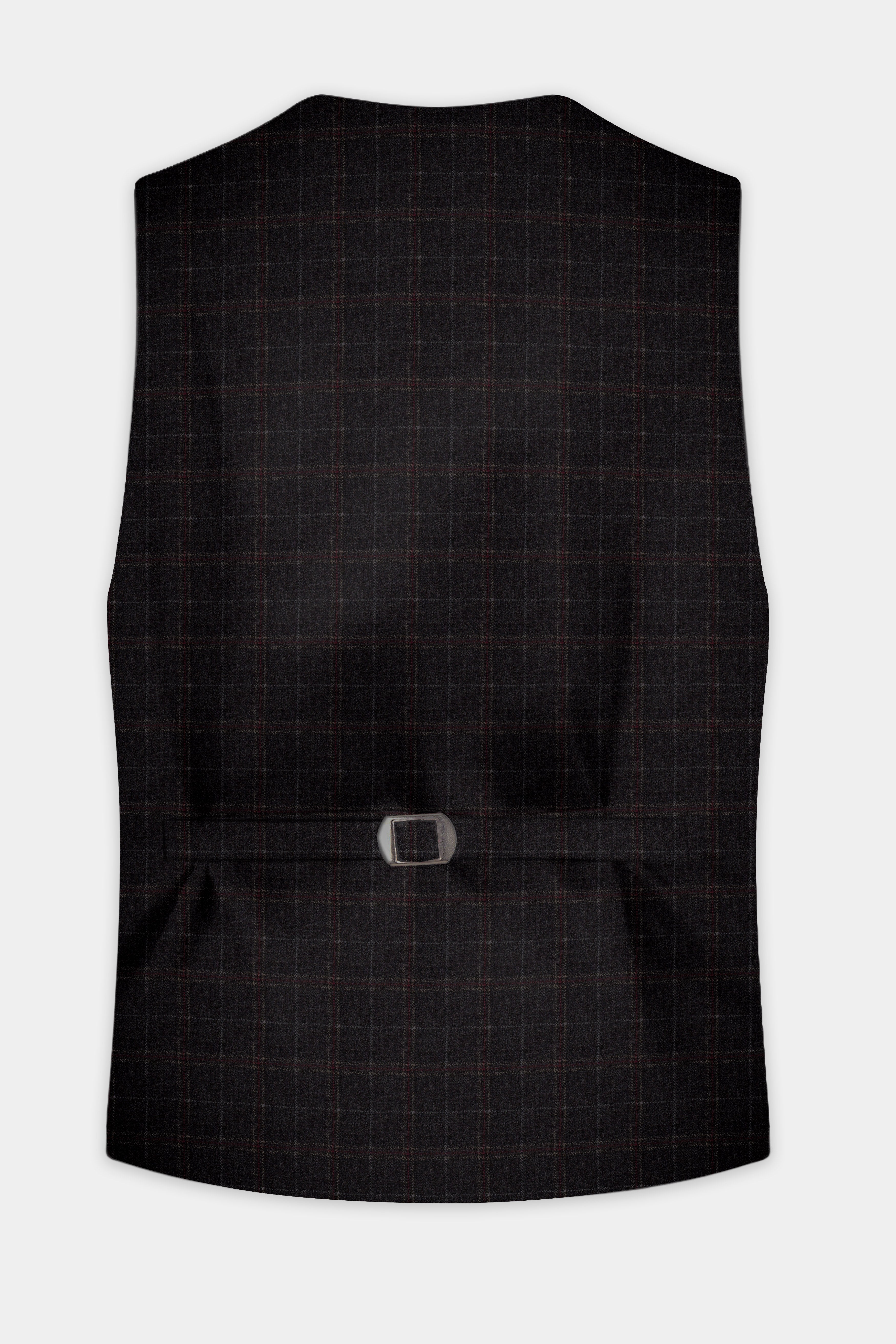 Apollo-Zeus Brown Plaid Tweed Waistcoat