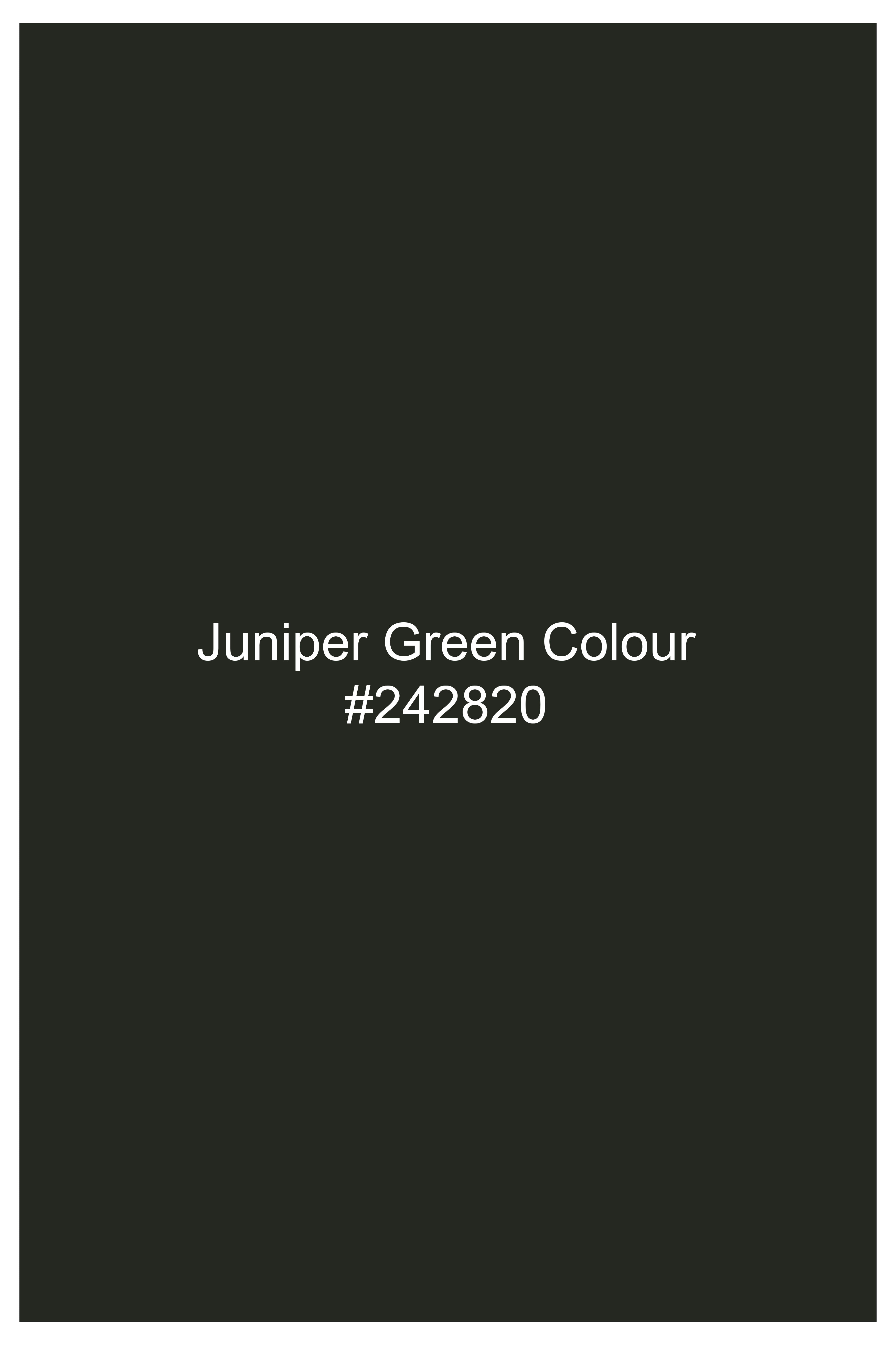 Verdant Majesty-Juniper Green Solid Wool Rich Slight Stretch Waistcoat