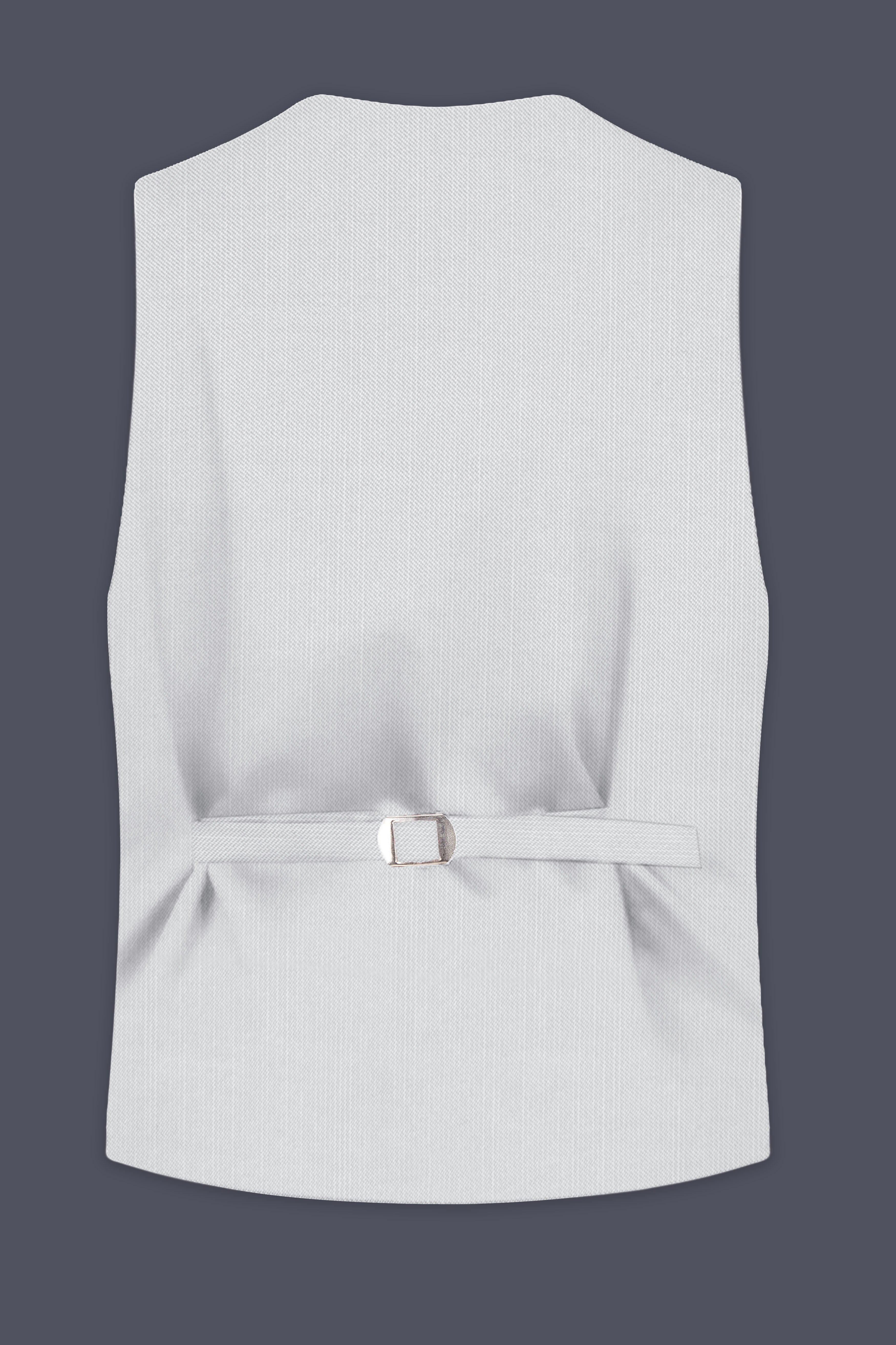 Granite-Alto Gray Solid Wool Rich Slight Stretch Waistcoat