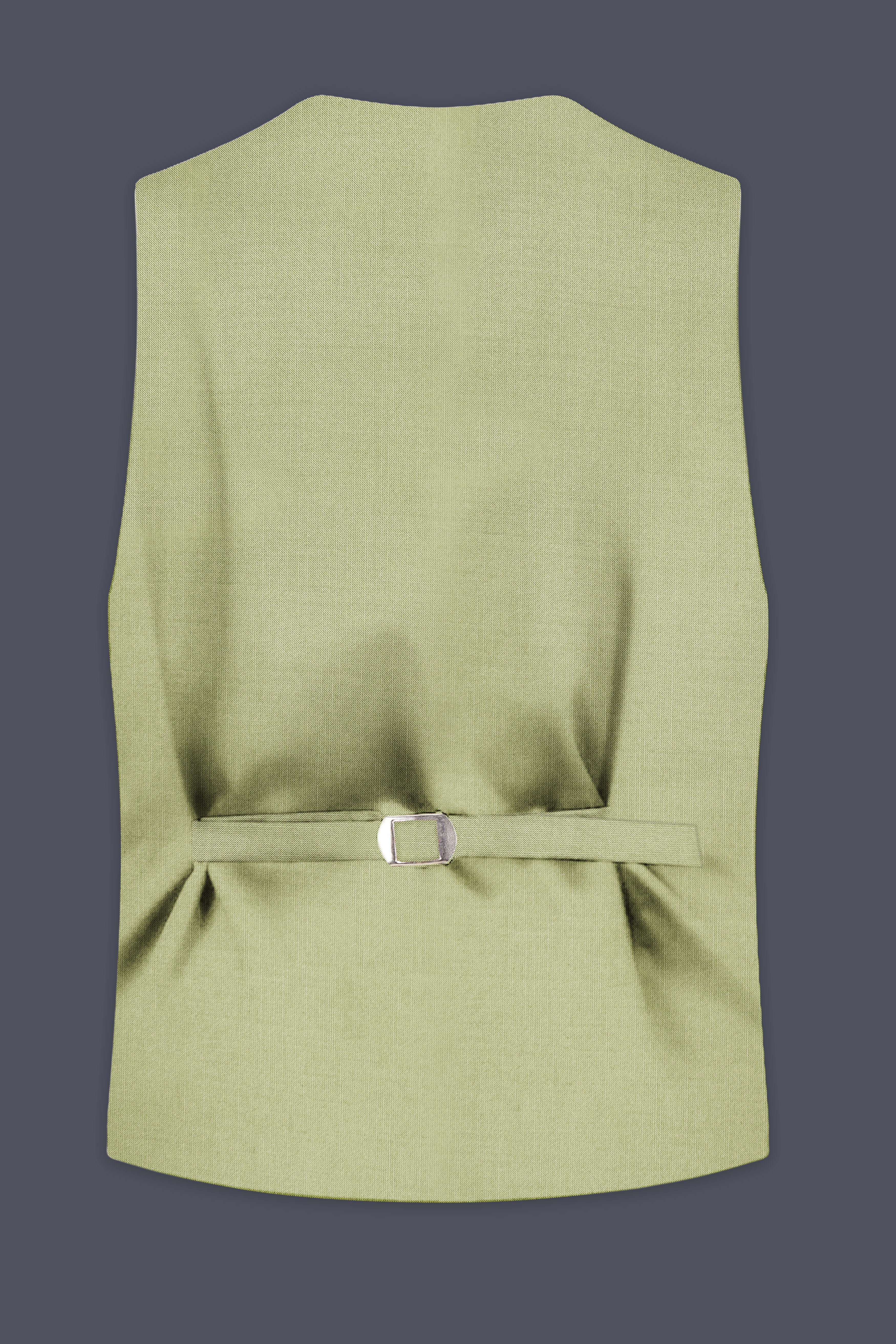 Marsh-Swamp Green Solid Wool Rich Waistcoat