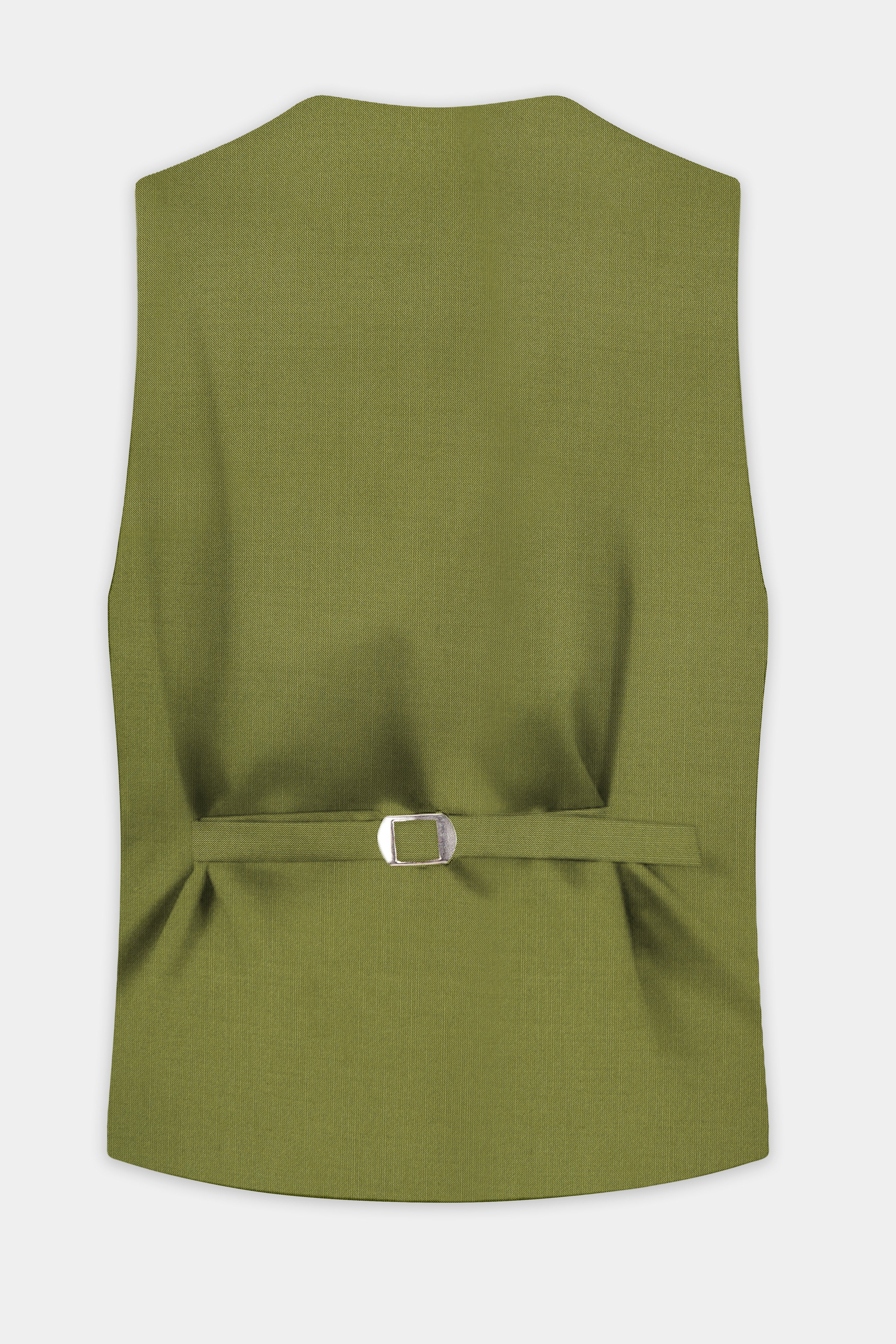 Glade-Muddy Green Solid Wool Rich Waistcoat