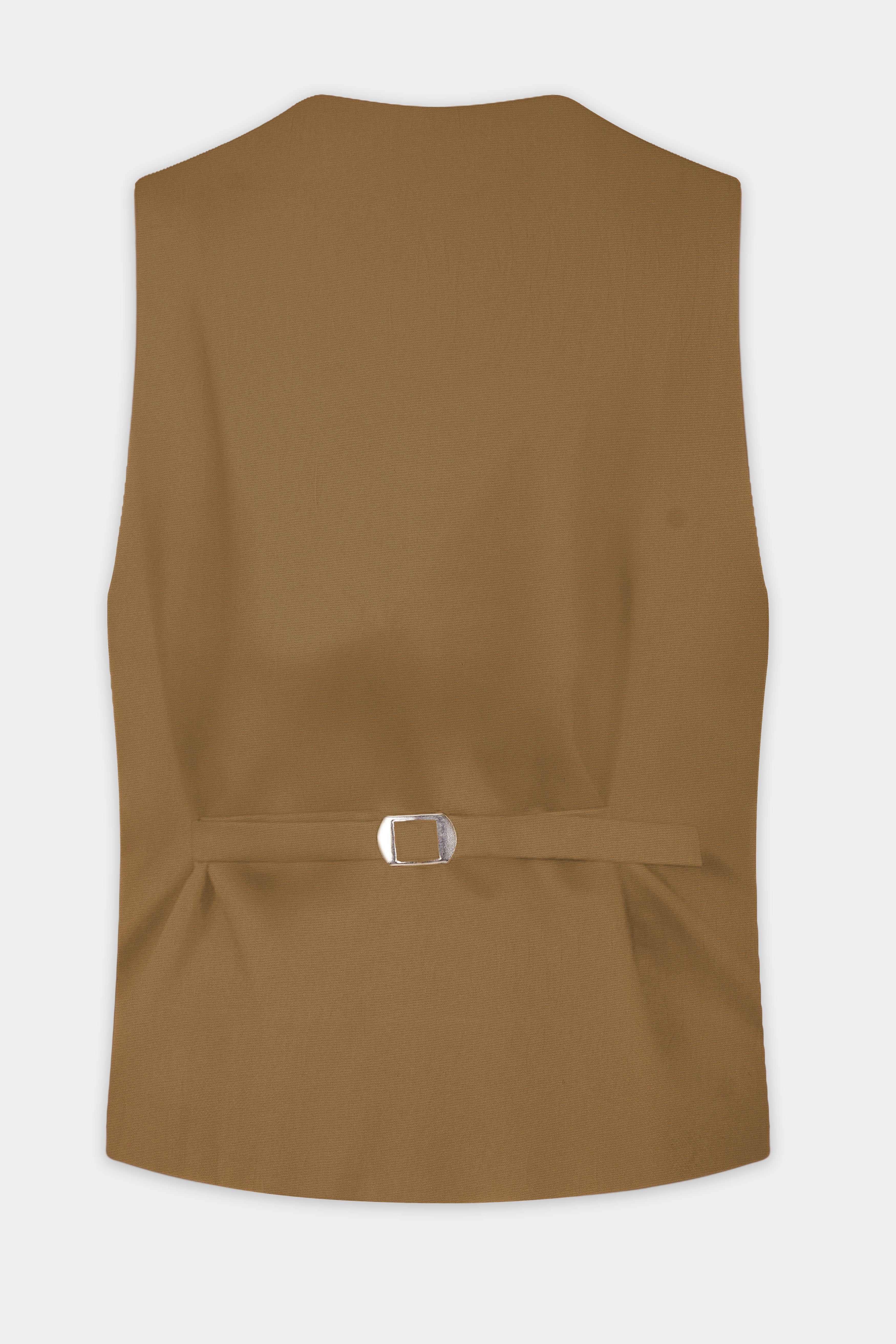 Roman Coffee Brown Solid Wool Rich Waistcoat
