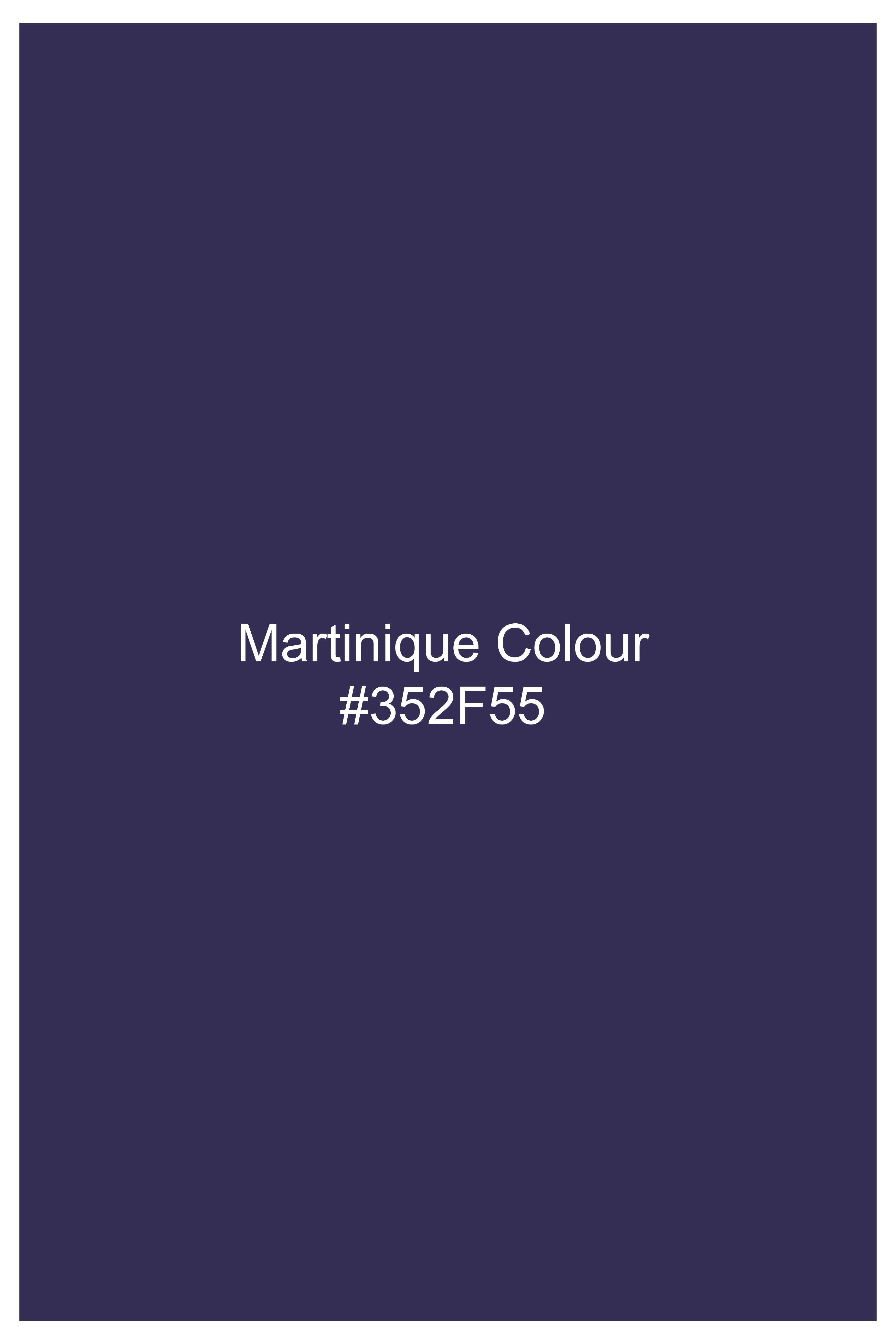 Triton-Martinique Blue Solid Wool Rich Slight Stretch Waistcoat