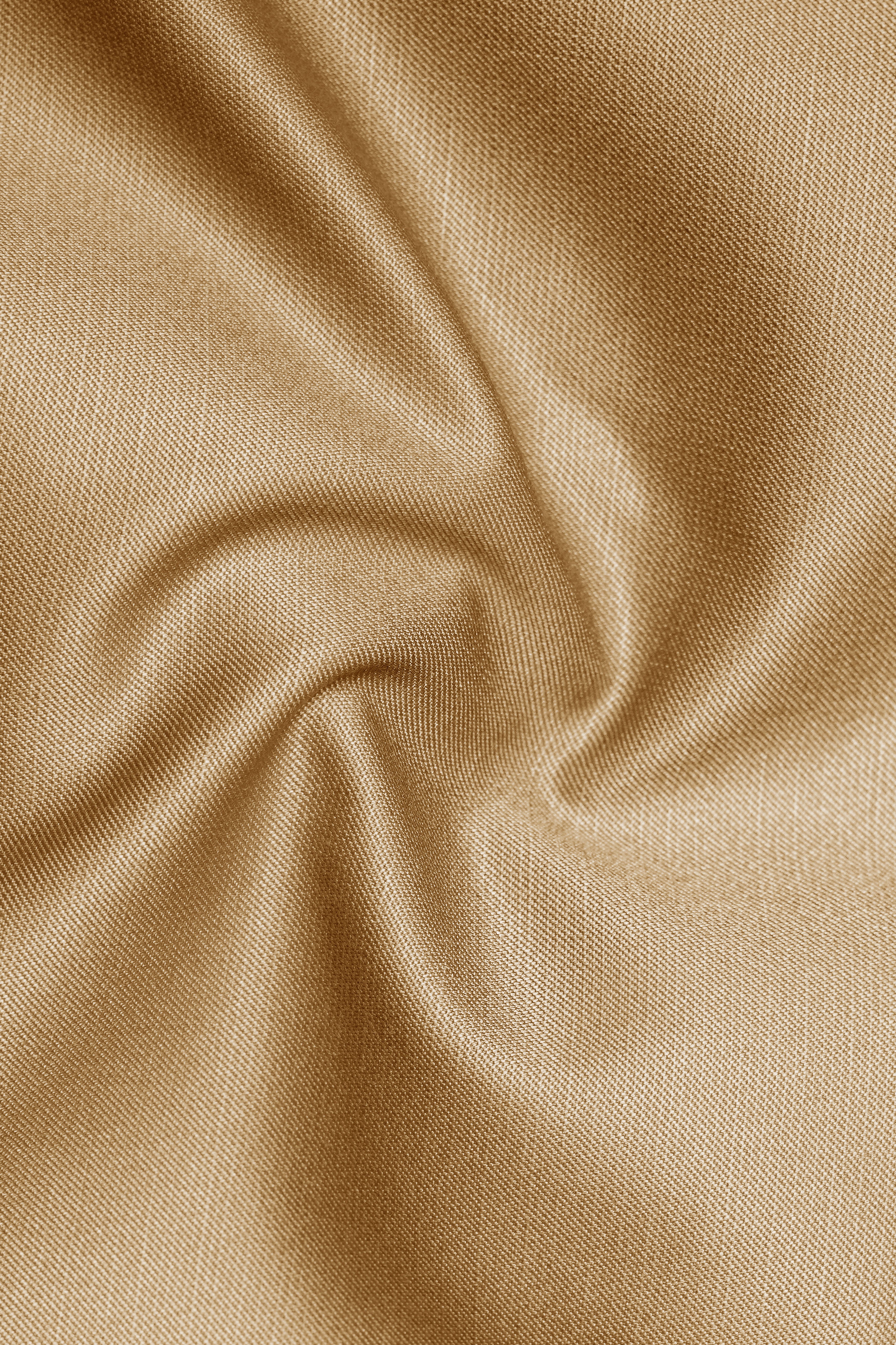 Sepia-Twine Brown Solid Wool Rich Slight Stretch Waistcoat