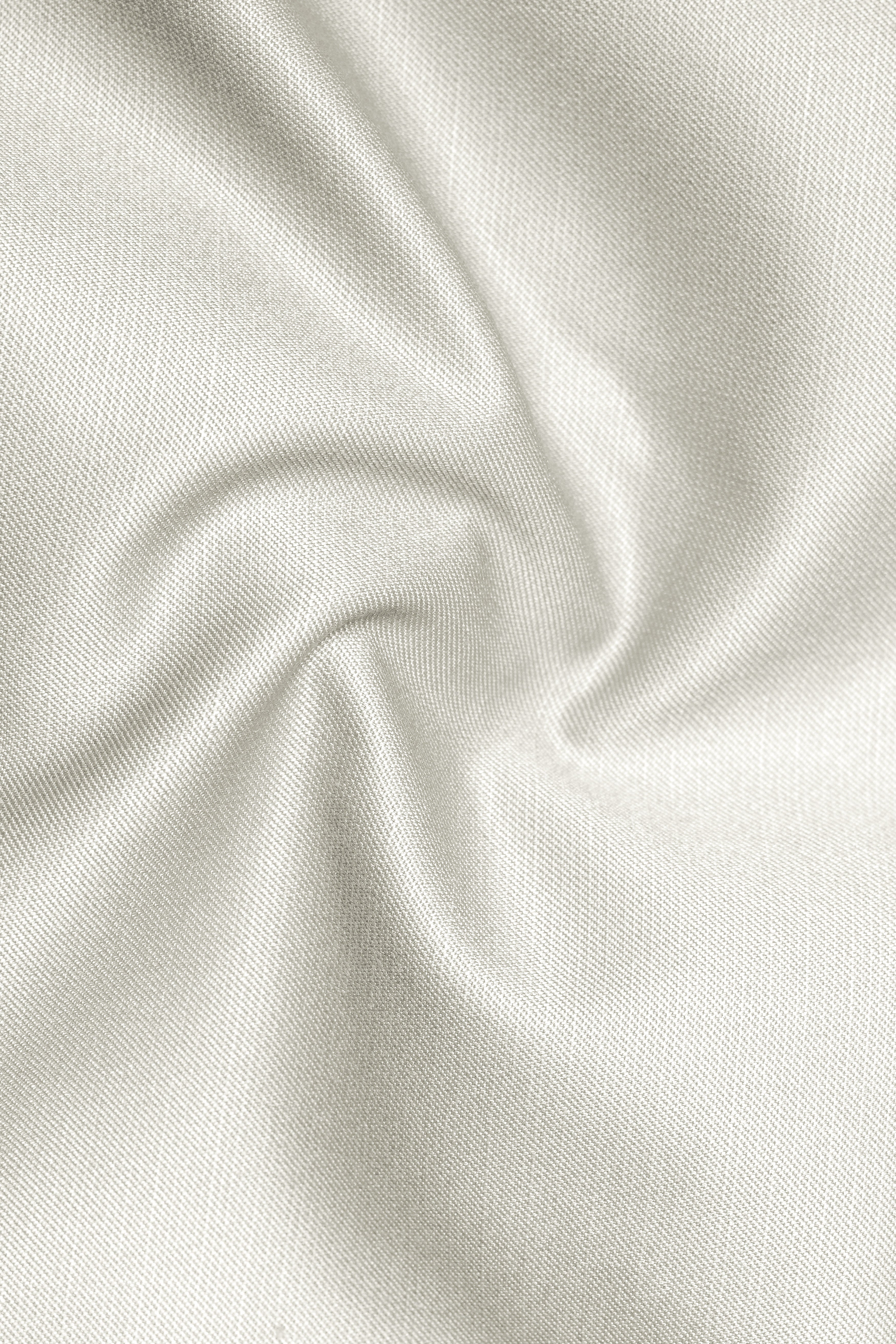 Mist-Swirl Gray Solid Wool Rich Slight Stretch Waistcoat