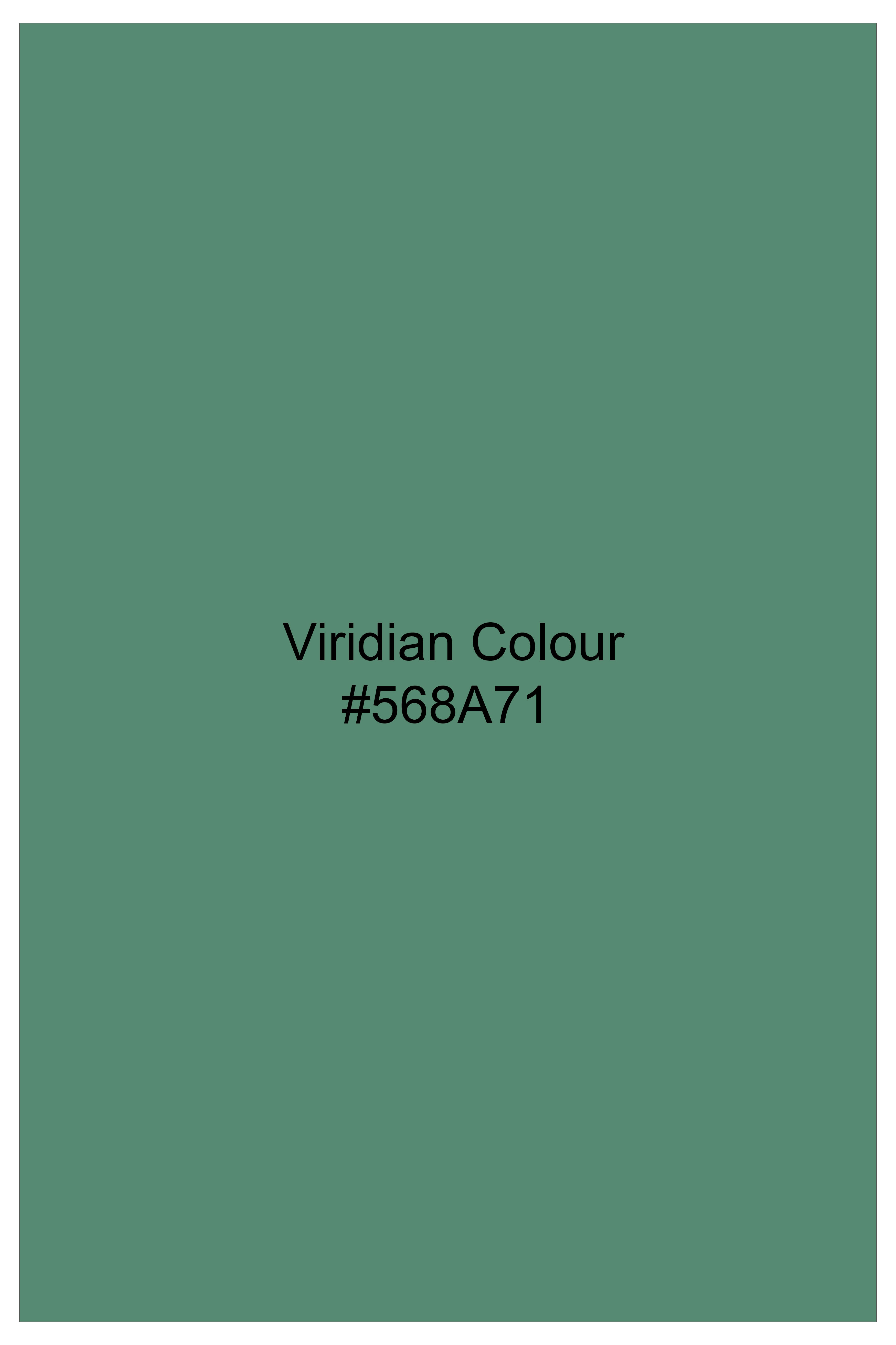 Viridian Green Solid Wool Rich Stretchable Waistcoat