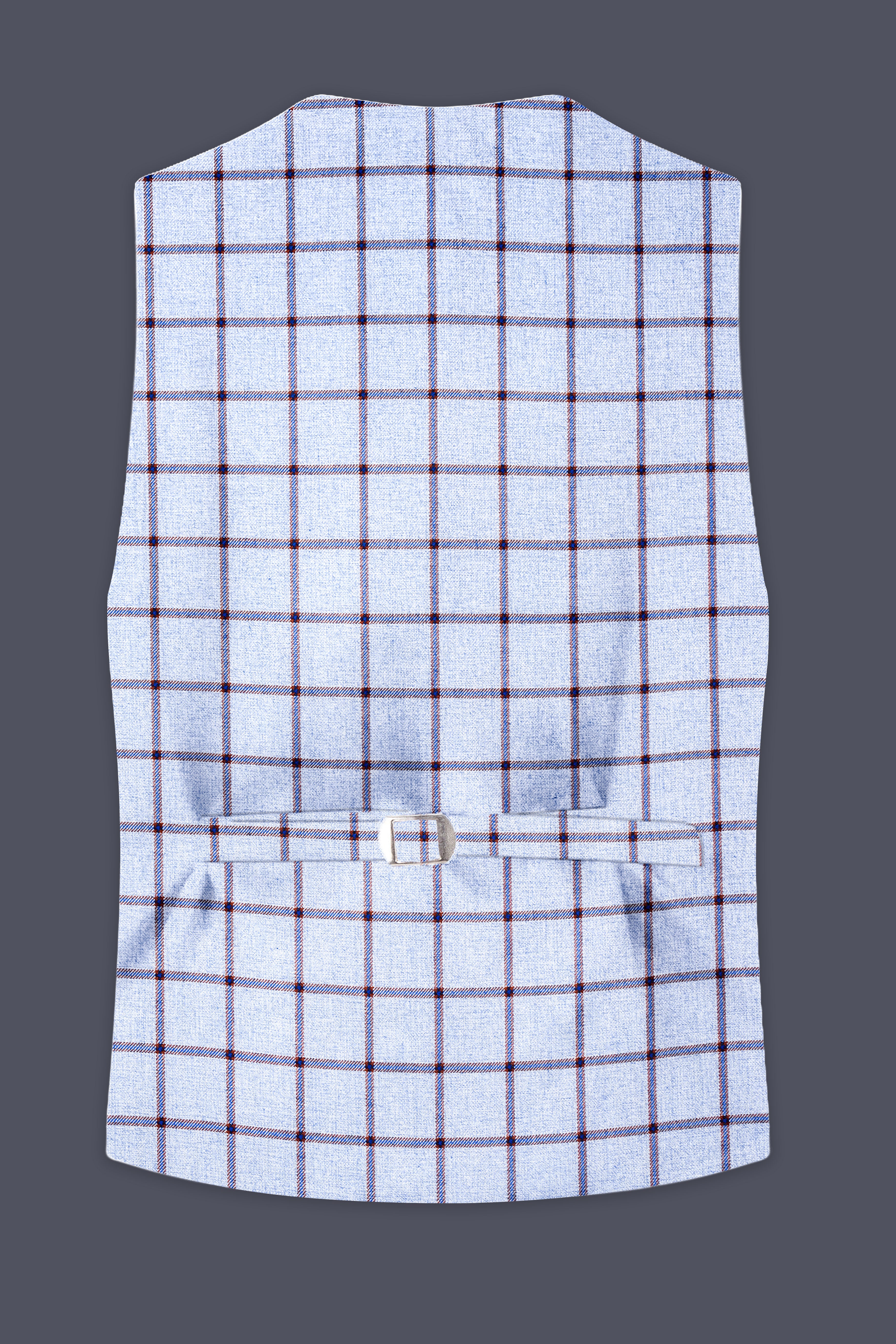 Mistrel-Spun Pearl Blue Windows Wool Rich Waistcoat