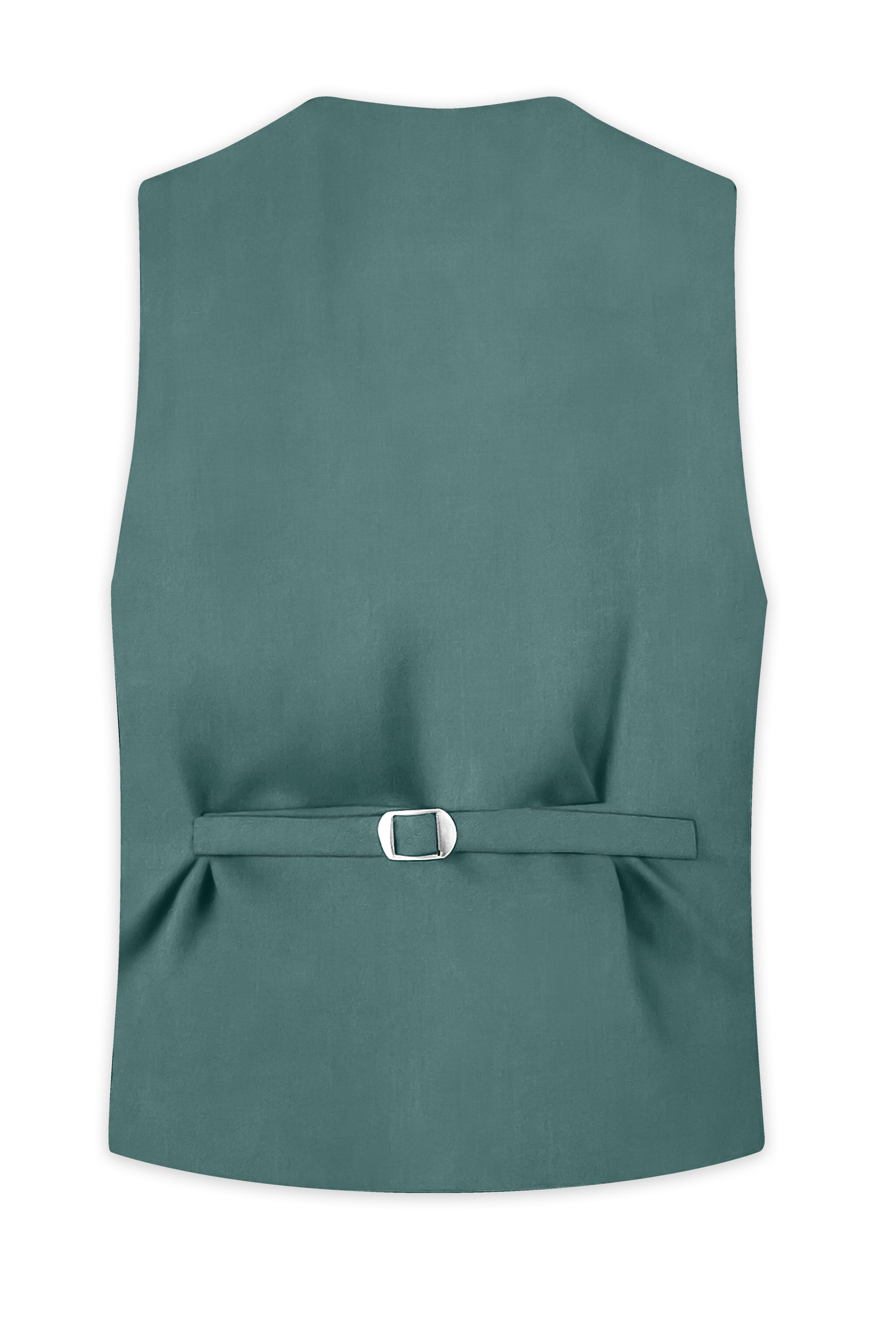 Travliam-William Green Wool Rich Slight Stretch Waistcoat