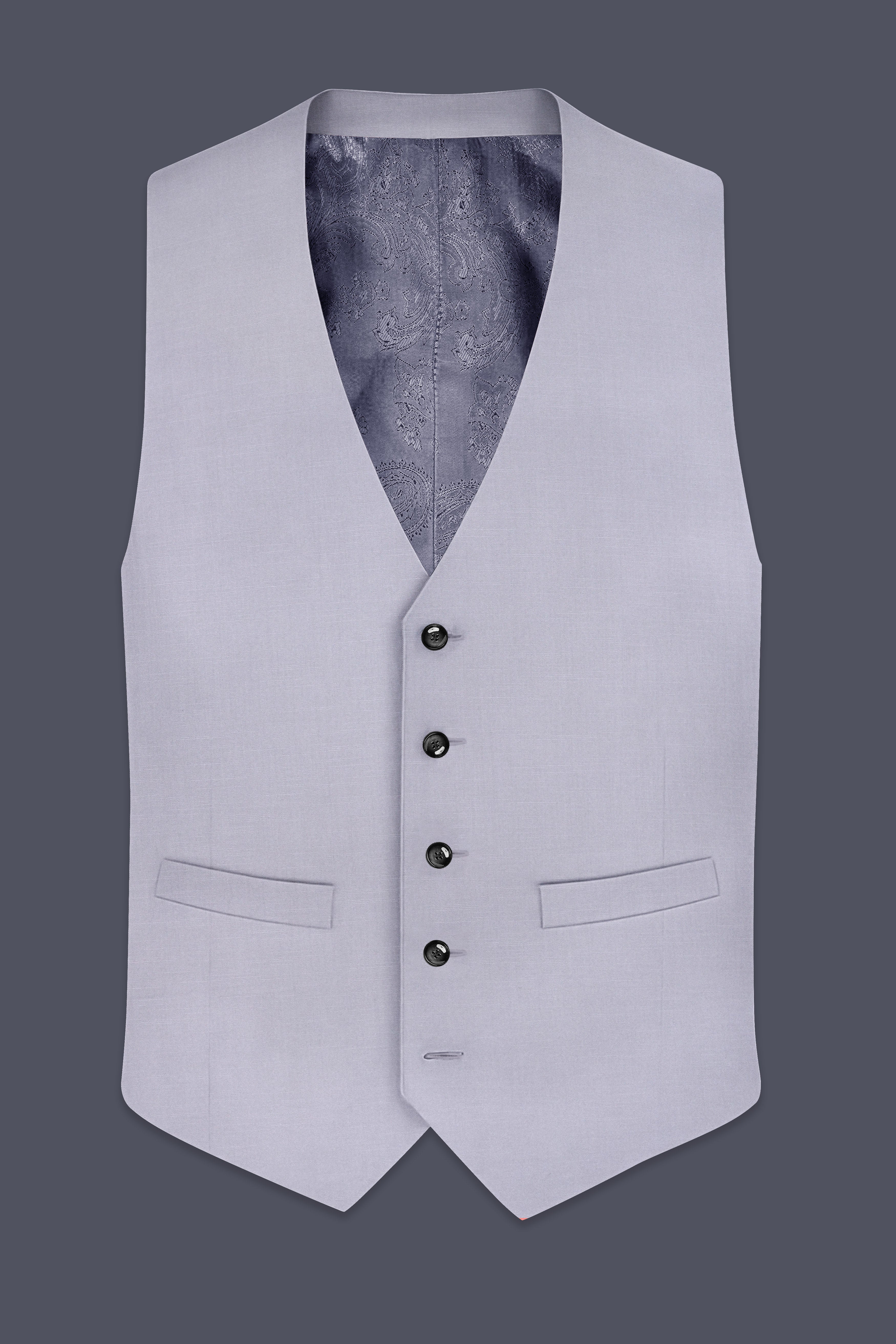 Mistivell-Mountain Mist Gray Wool Rich Waistcoats