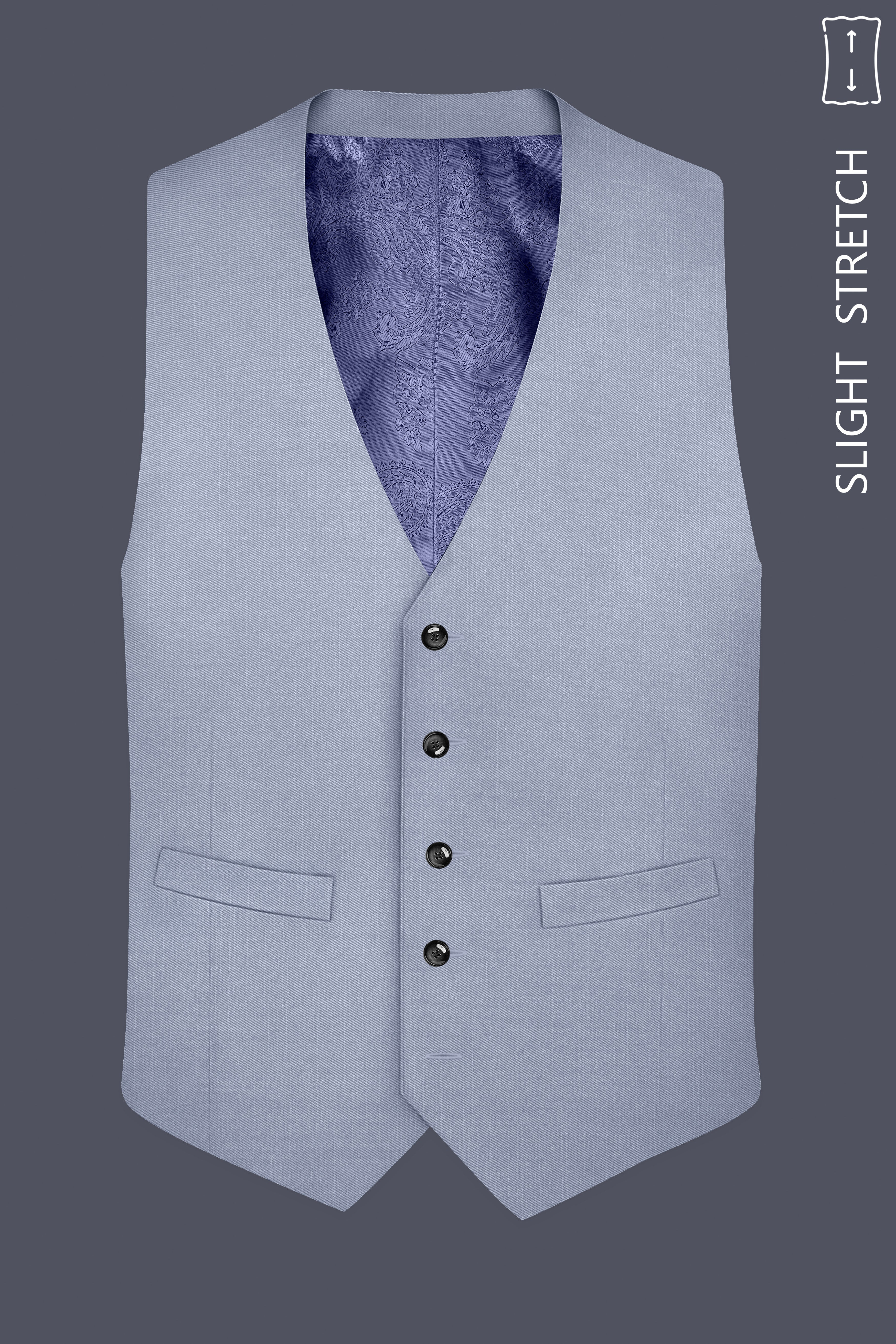 Mistivell-Mountain Mist Gray Wool Rich Waistcoat