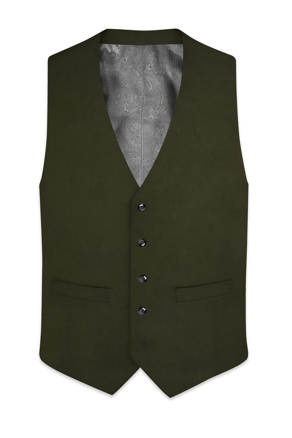 Verdaro-Zeus Green Solid Premium Cotton Waistcoats