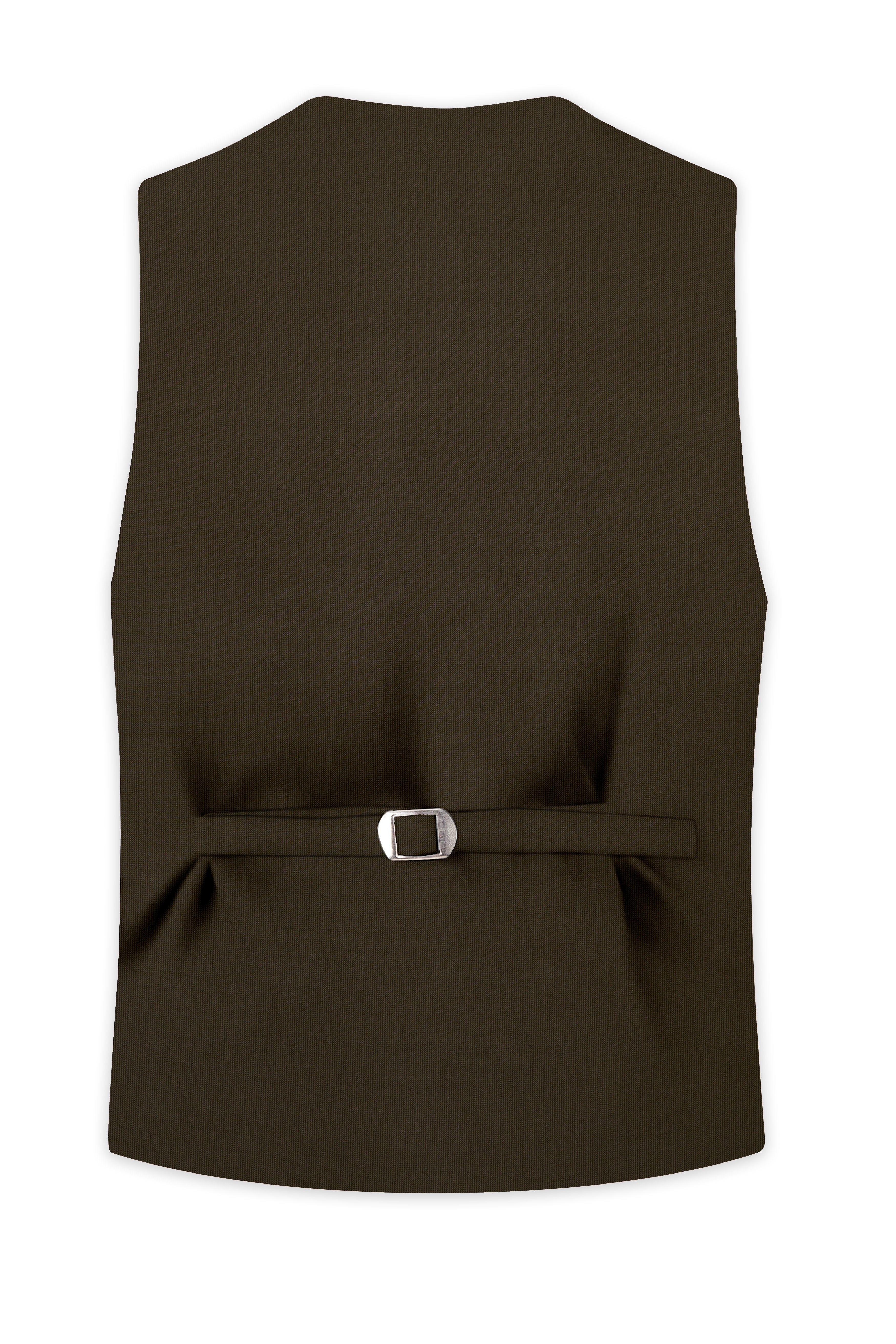 Terravo-Eternity Brown Textured Wool Rich Nehru Jacket