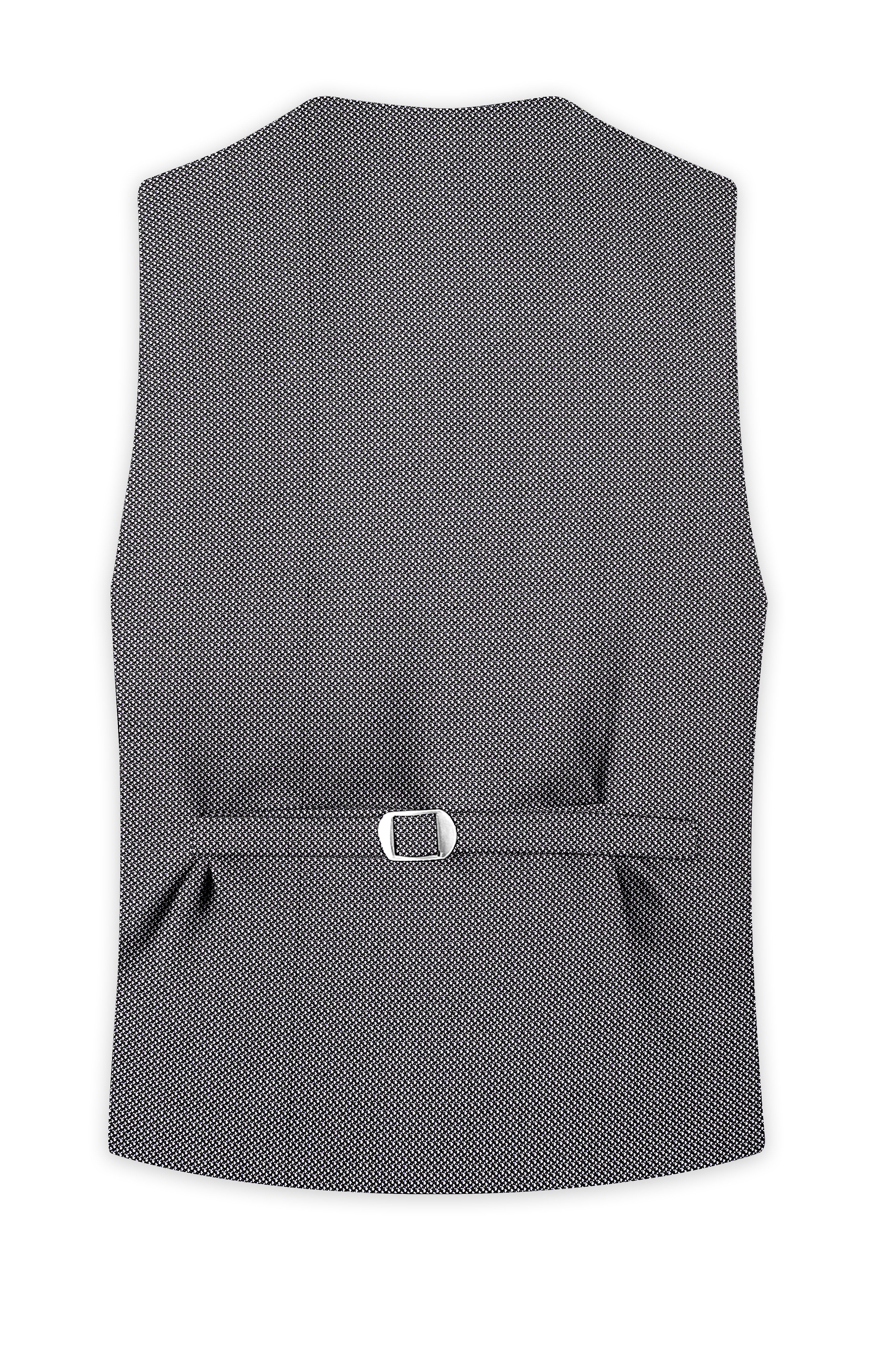 Cinerro-Dova Gray Textured Wool Rich Waistcoat