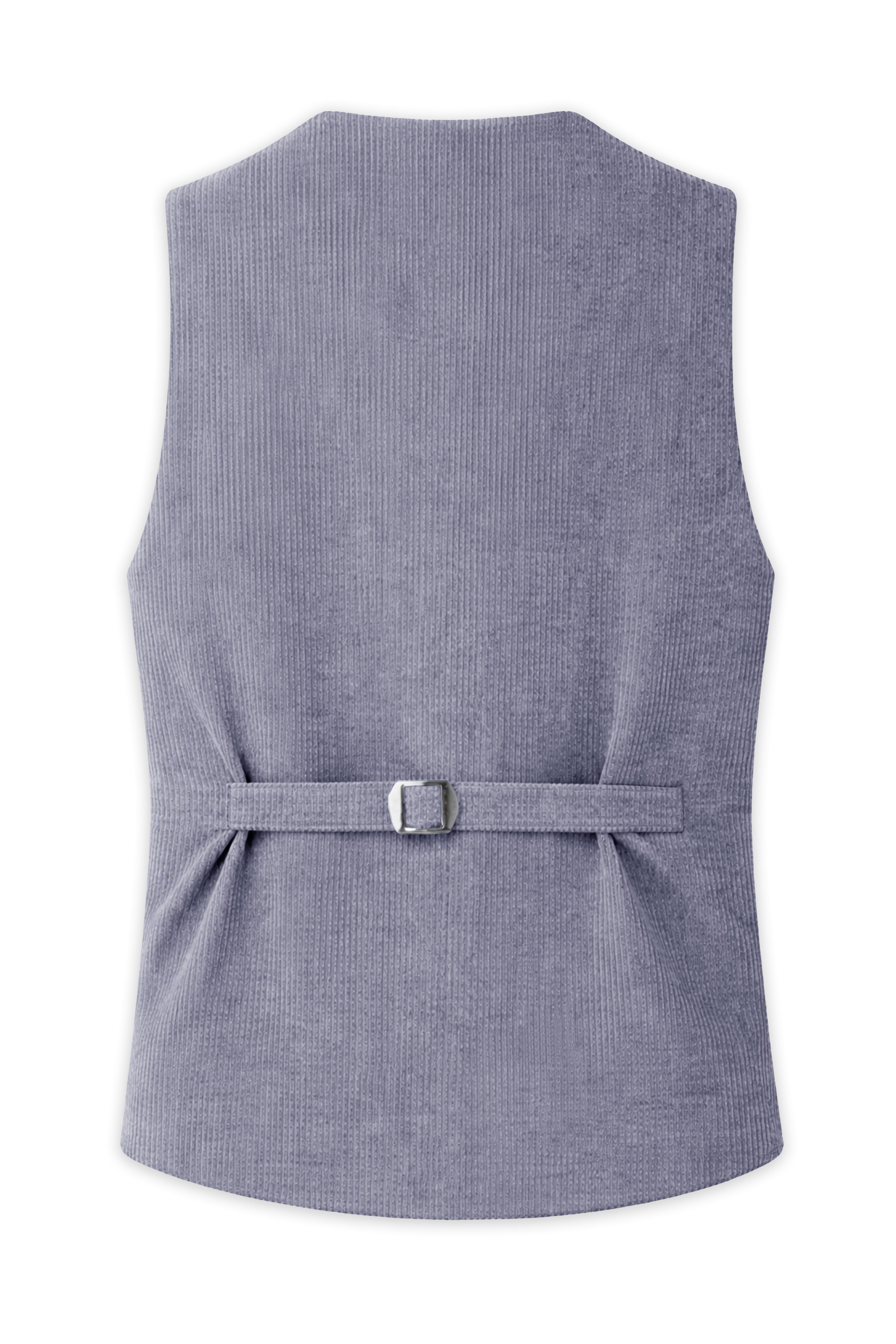 Ribvoro-Topaz Gray Corduroy Premium Waistcoat