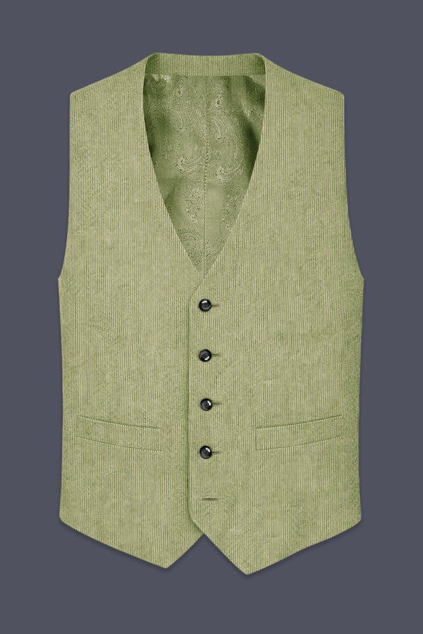 Aurethist-Thistle Green Corduroy Premium Waistcoat