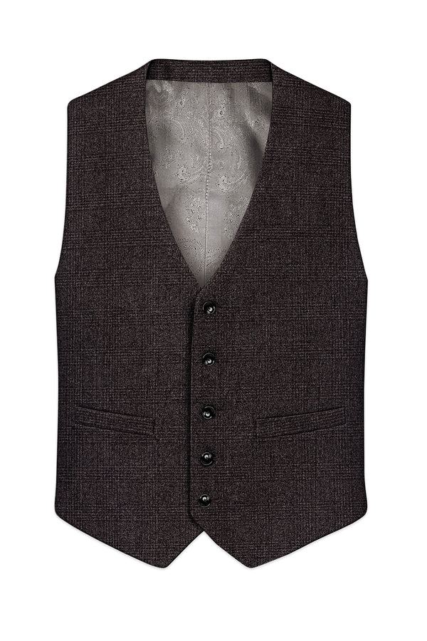 Bruno-Chicago Brown Wales Plaid Waistcoat