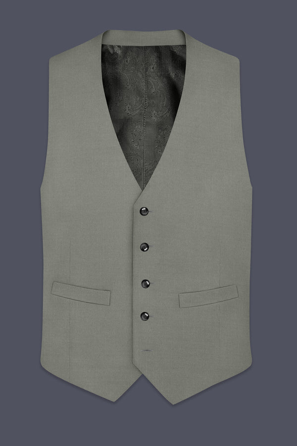 Verdure-Sage Green Wool Rich Waistcoat