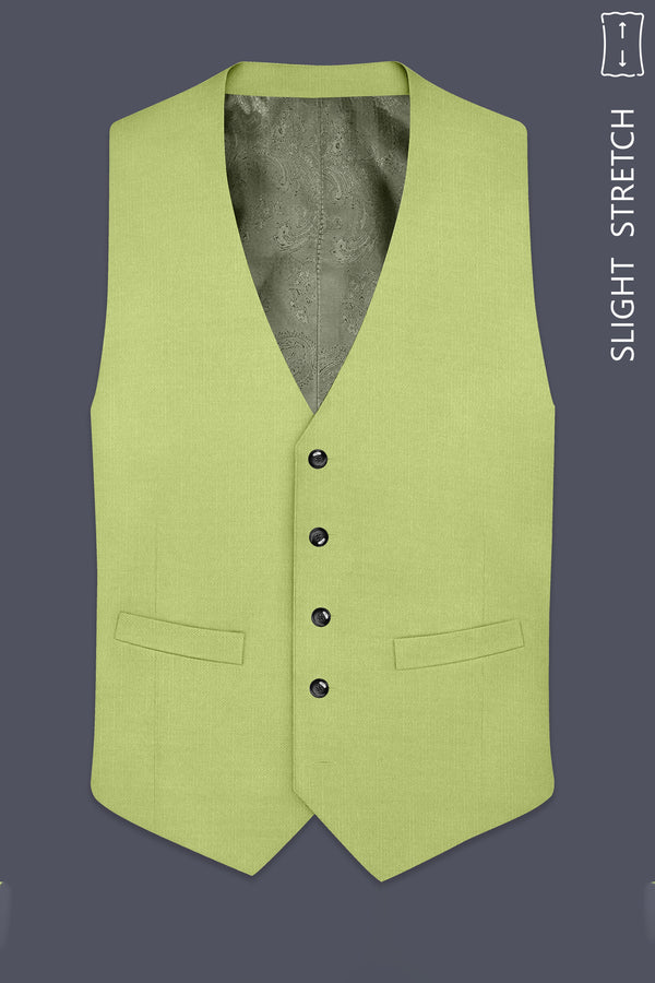 Ochre-Tan Yellow Wool Rich Slight Stretch Waistcoat