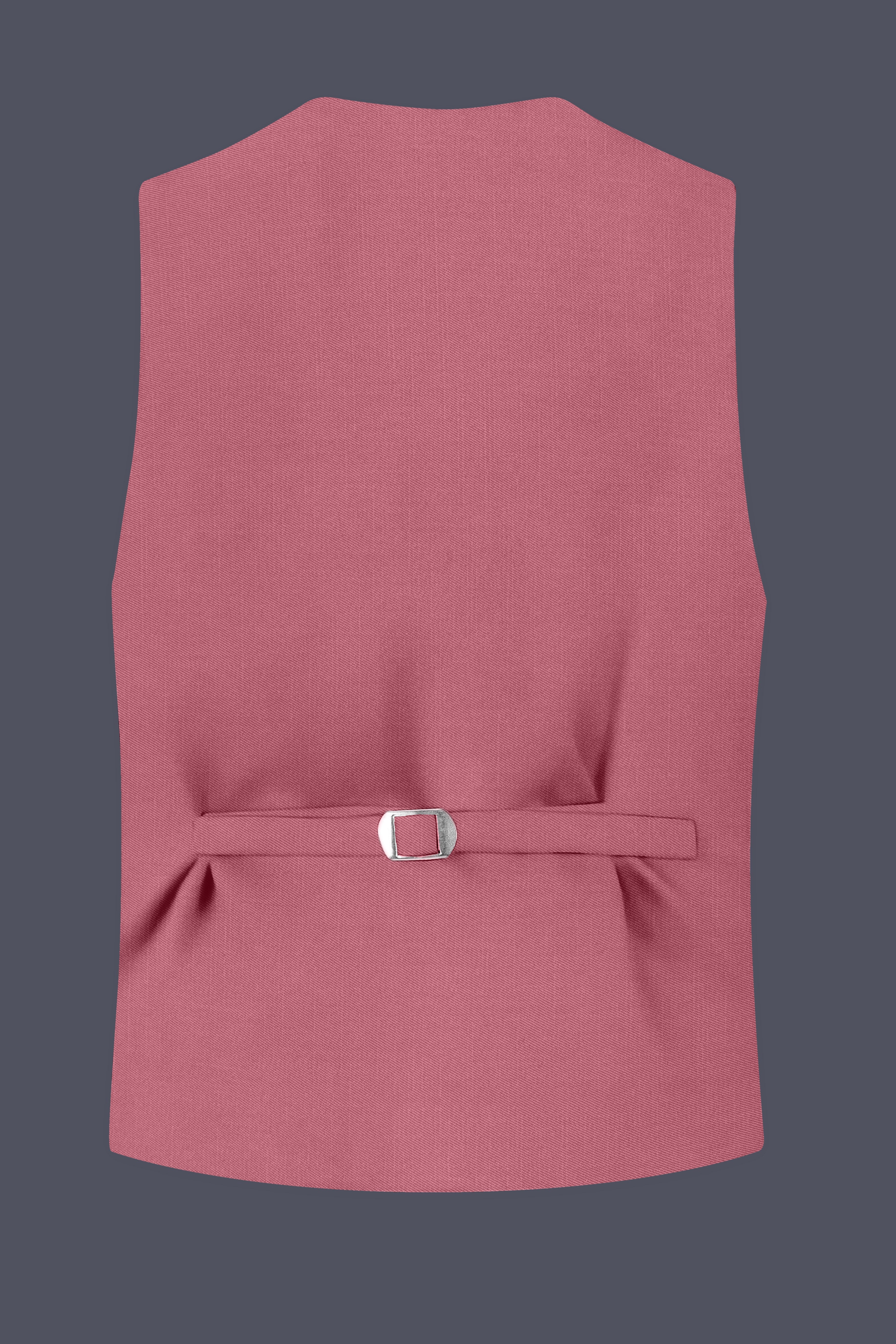 Soleil-Peach Wool Rich Slight Stretch Waistcoat
