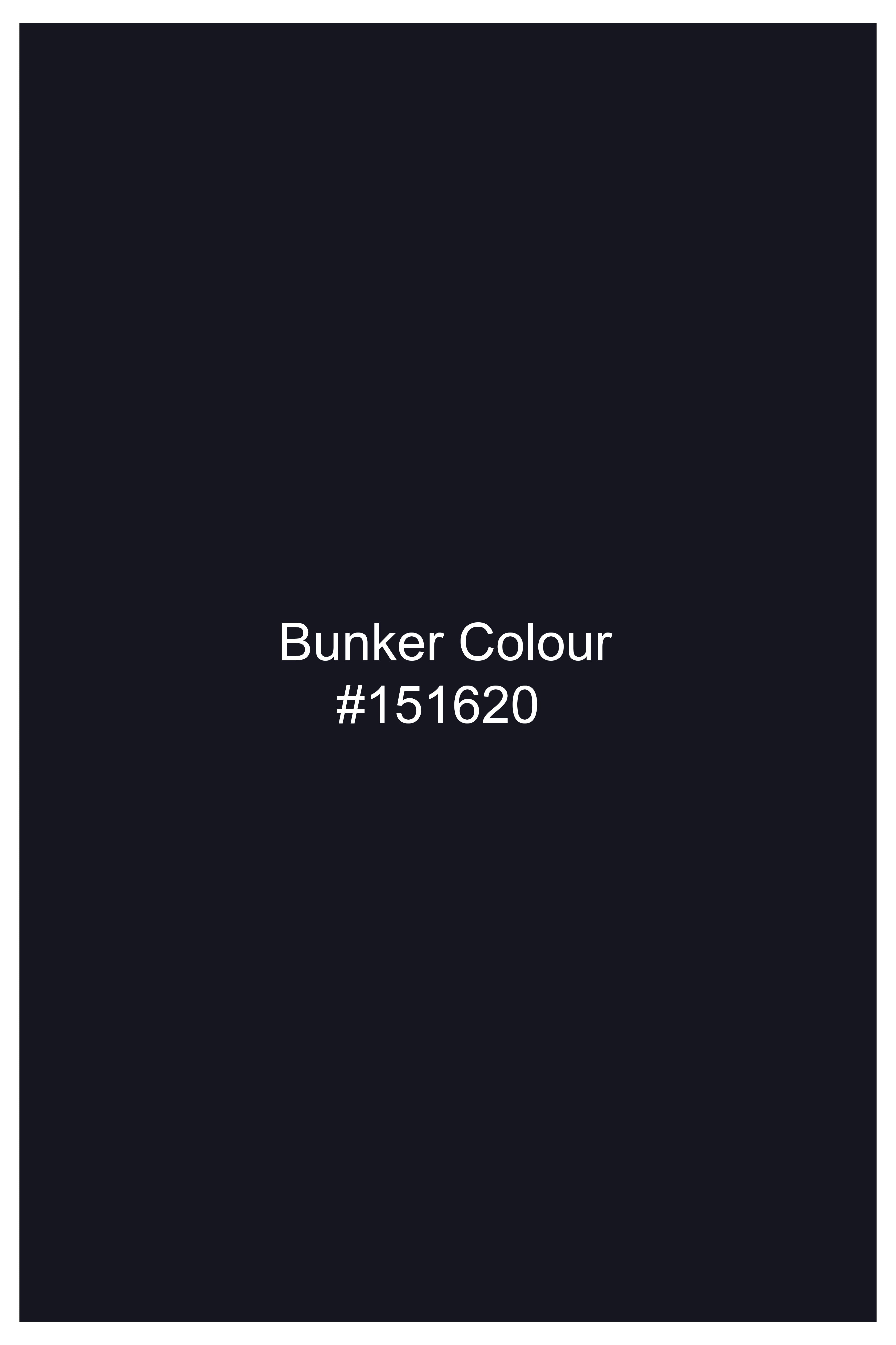 Elion-Bunker Blue Pencil Striped Wool Rich Slight Stretch Waistcoat