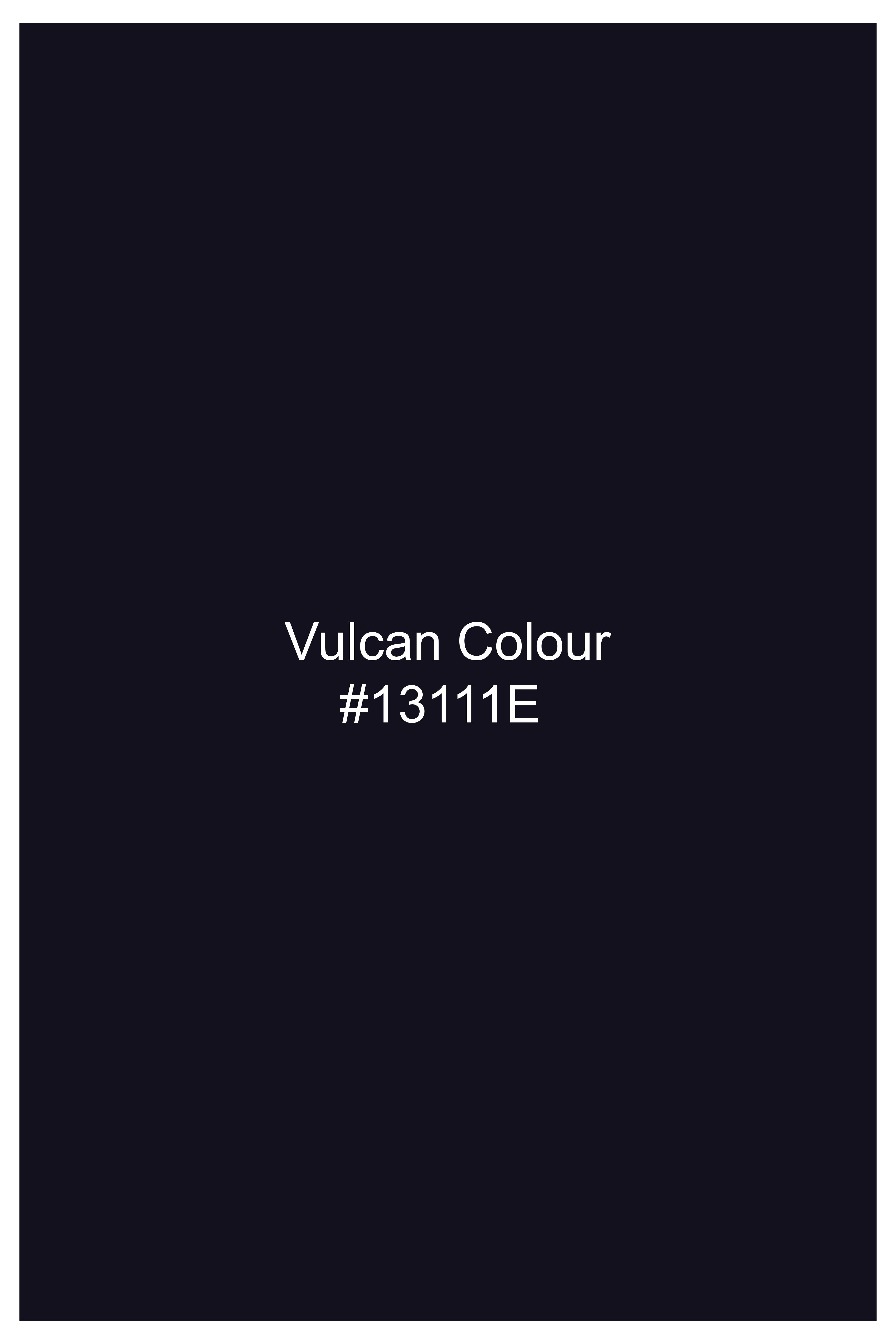 Monarch-Vulcan Blue Diamond Textured Wool Rich Slight Stretch Waistcoat