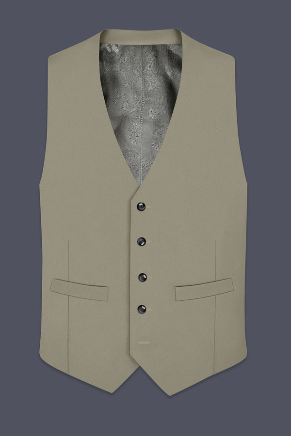 Loden-Korean Kokoda Green 4-Way Stretch Wrinkle-Free Fluid Drape Fabric Waistcoat