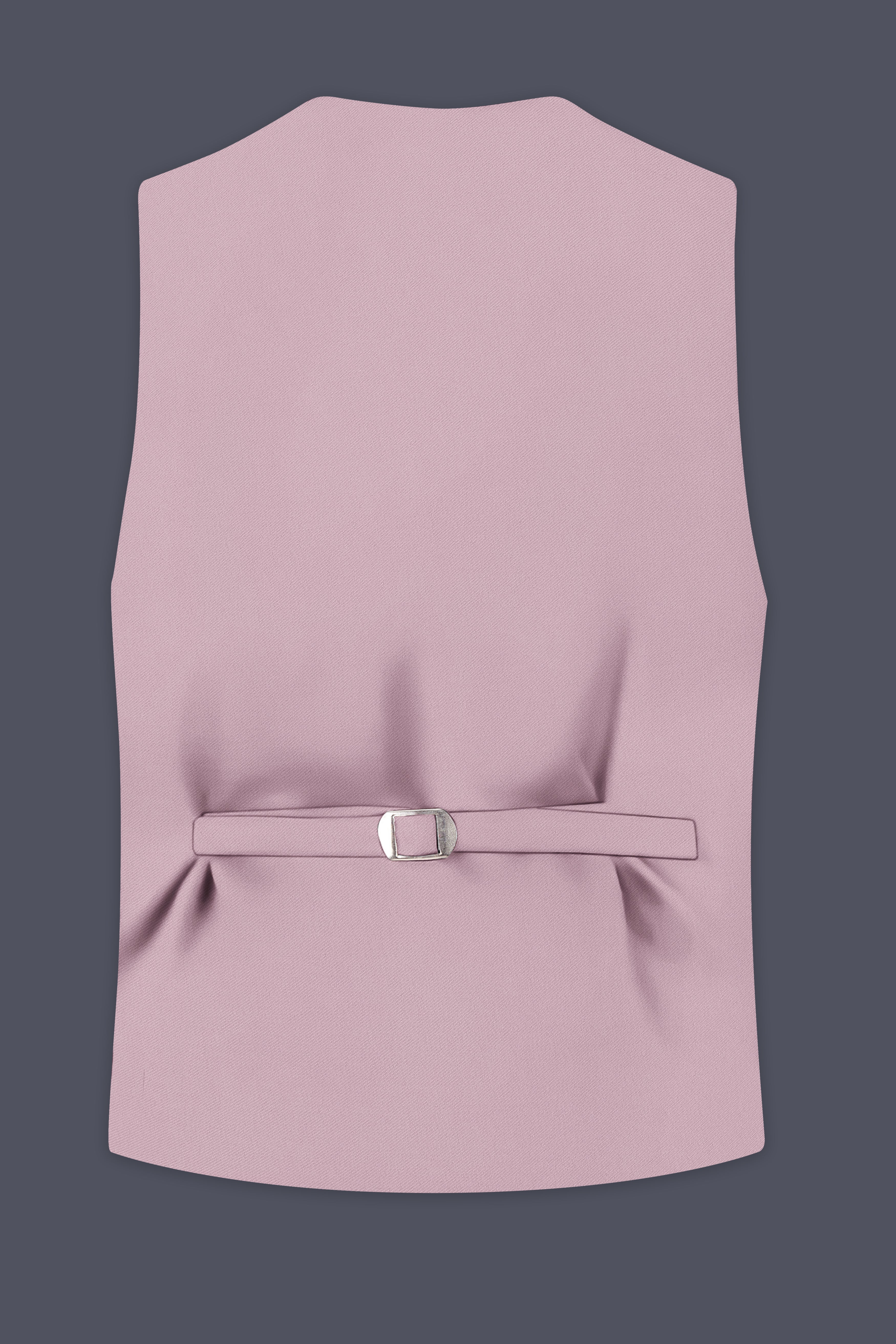 Allure-Korean Blossom Pink 4-Way Stretch Wrinkle-Free Fluid Drape Fabric Waistcoat