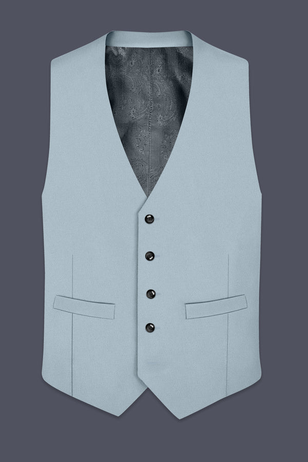Pewter-Korean Chateau gray 4-Way Stretch Wrinkle-Free Wool Rich Waistcoat