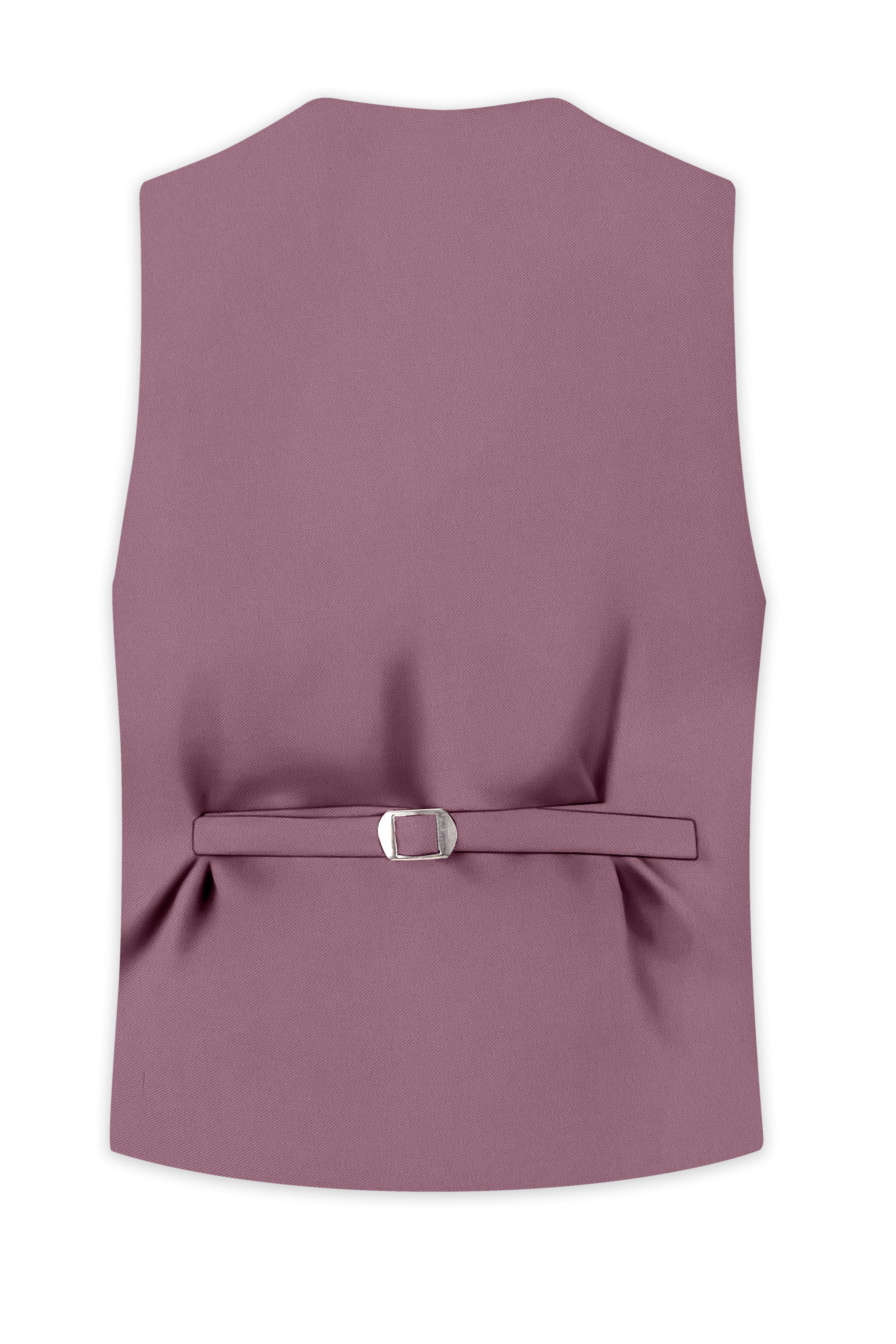 Rouge-Korean Opium Pink 4-Way Stretch Wrinkle-Free Fluid Drape Fabric Waistcoat