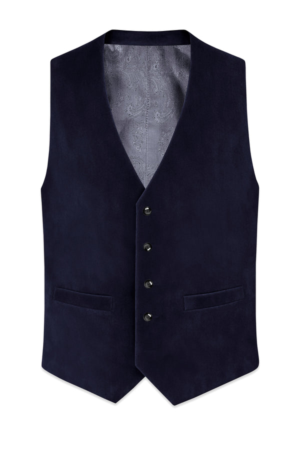 Torvian-Vulcan Blue Velvet Waistcoat