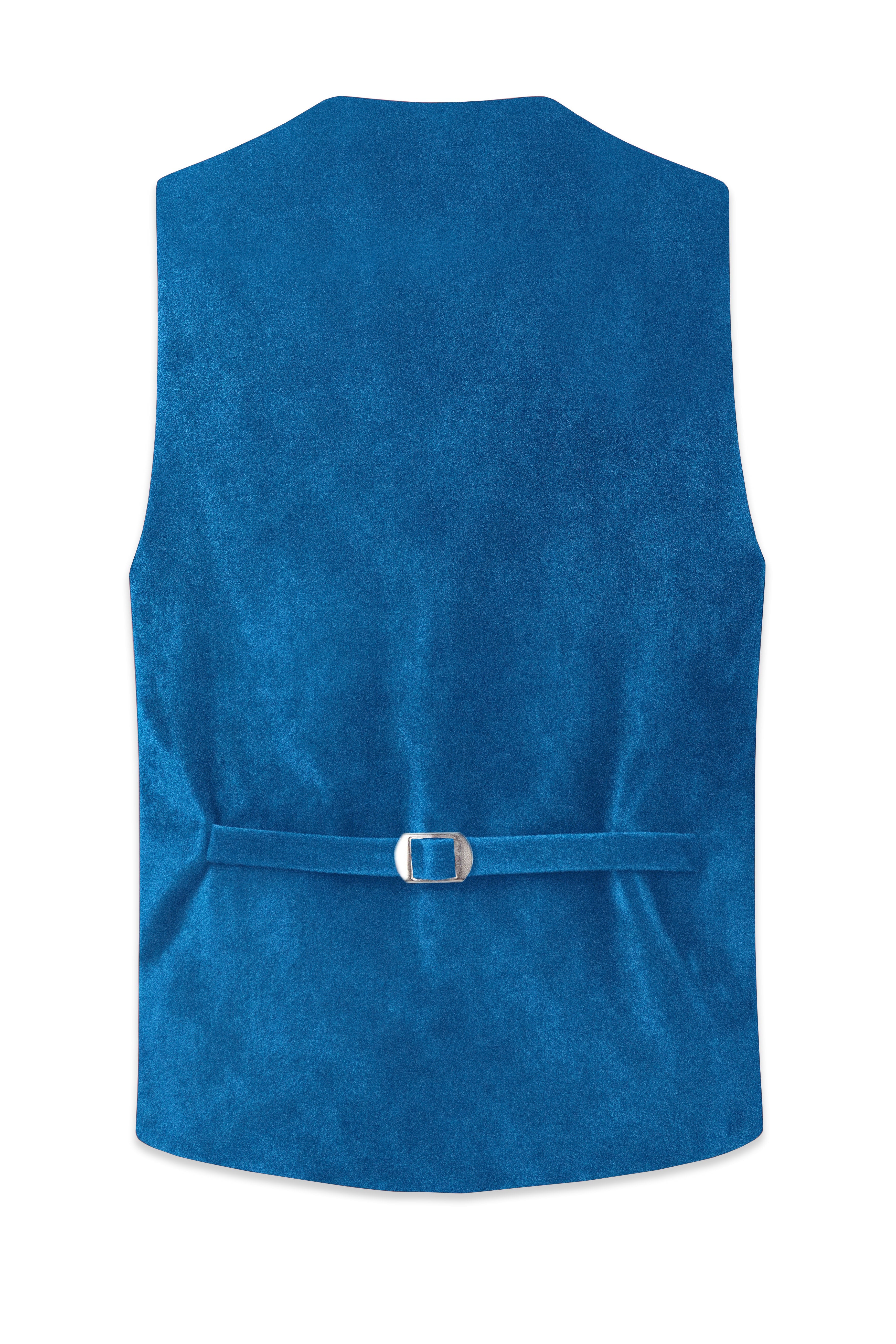 Orvian-Venice Blue Velvet Waistcoat