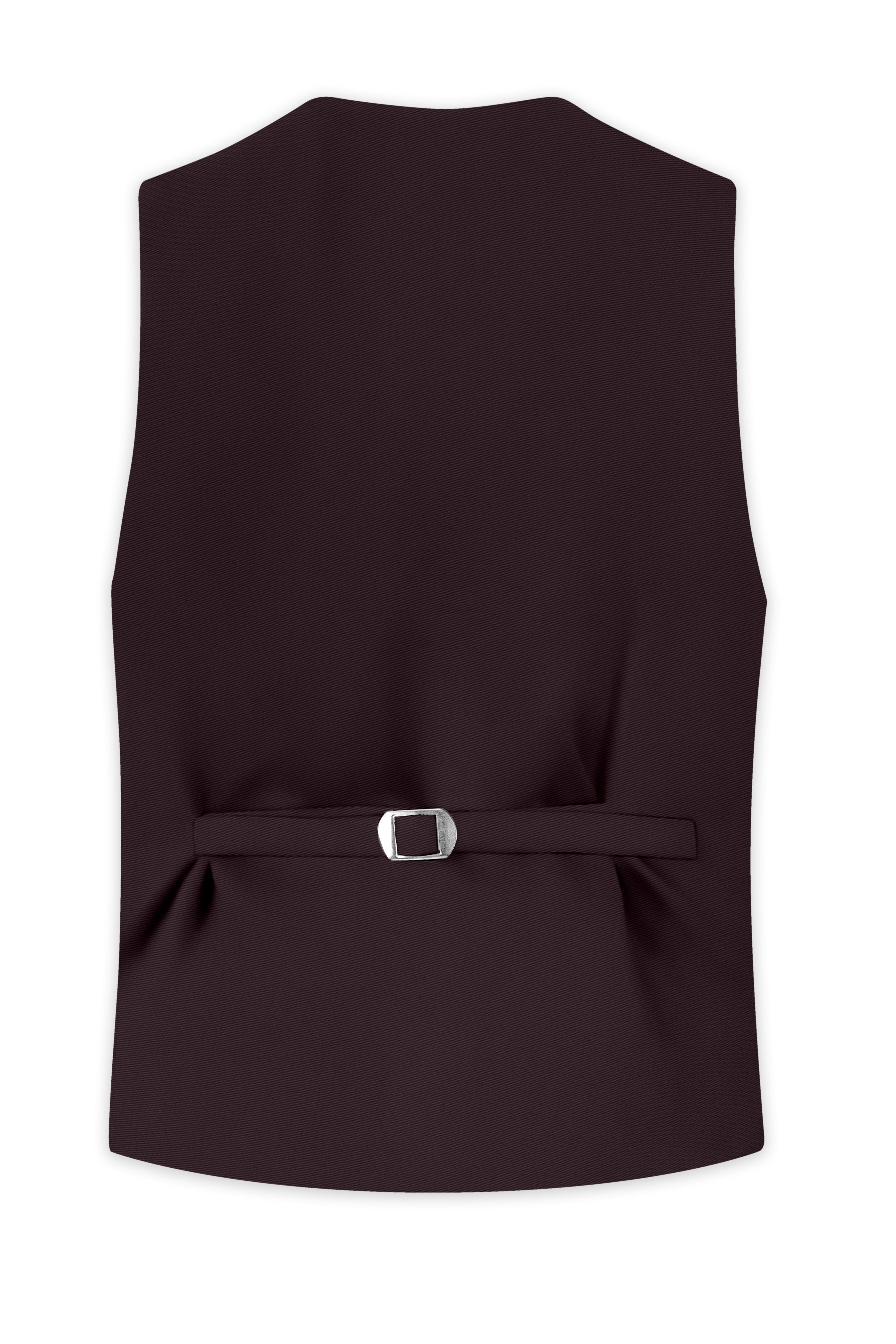 Imperial-Seal Brown Slight Stretch Subtle Sheen Poly-Viscose Waistcoat