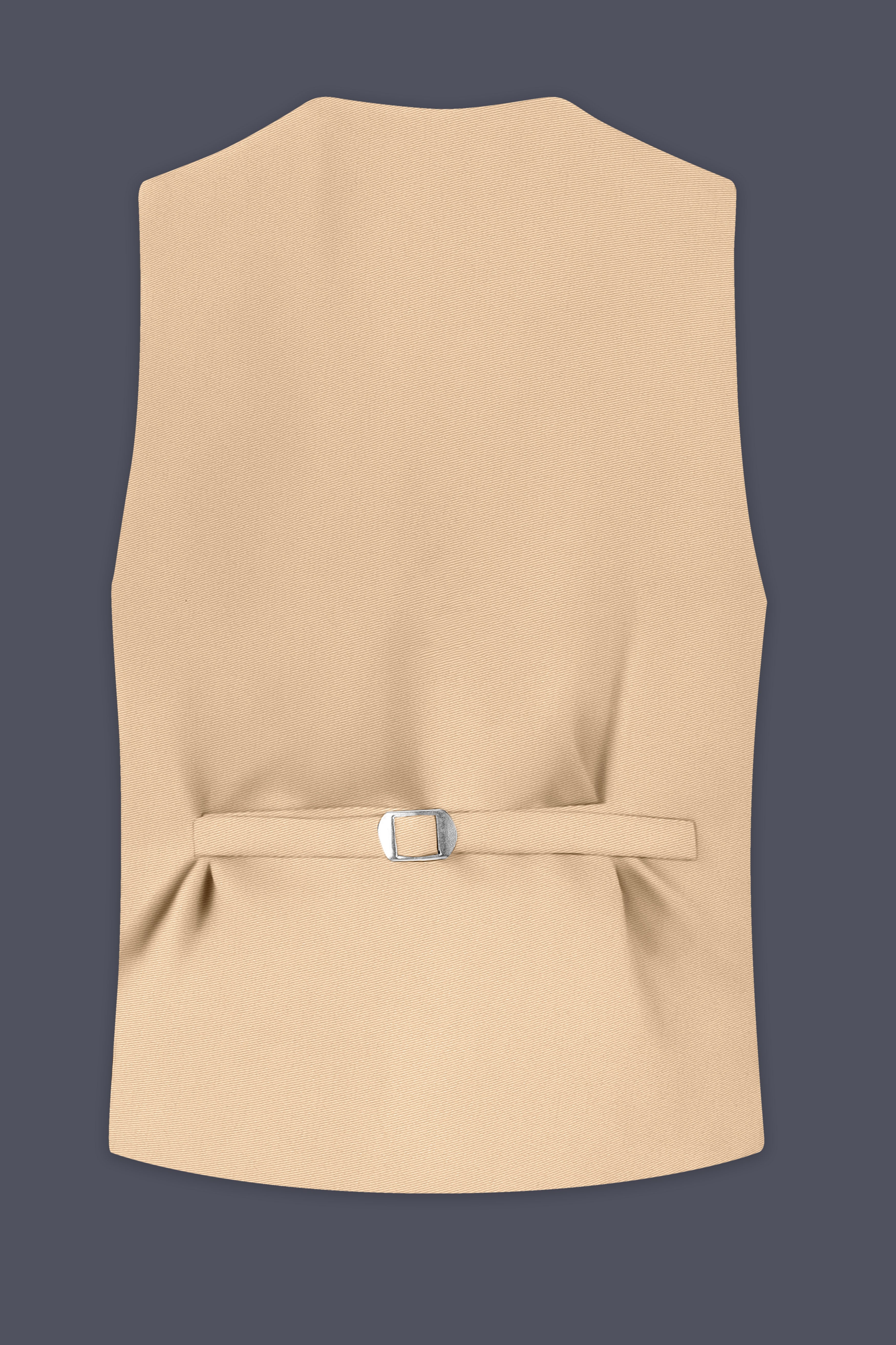 Ecru-Cashmere Cream Slight Stretch Subtle Sheen Poly-Viscose Waistcoat