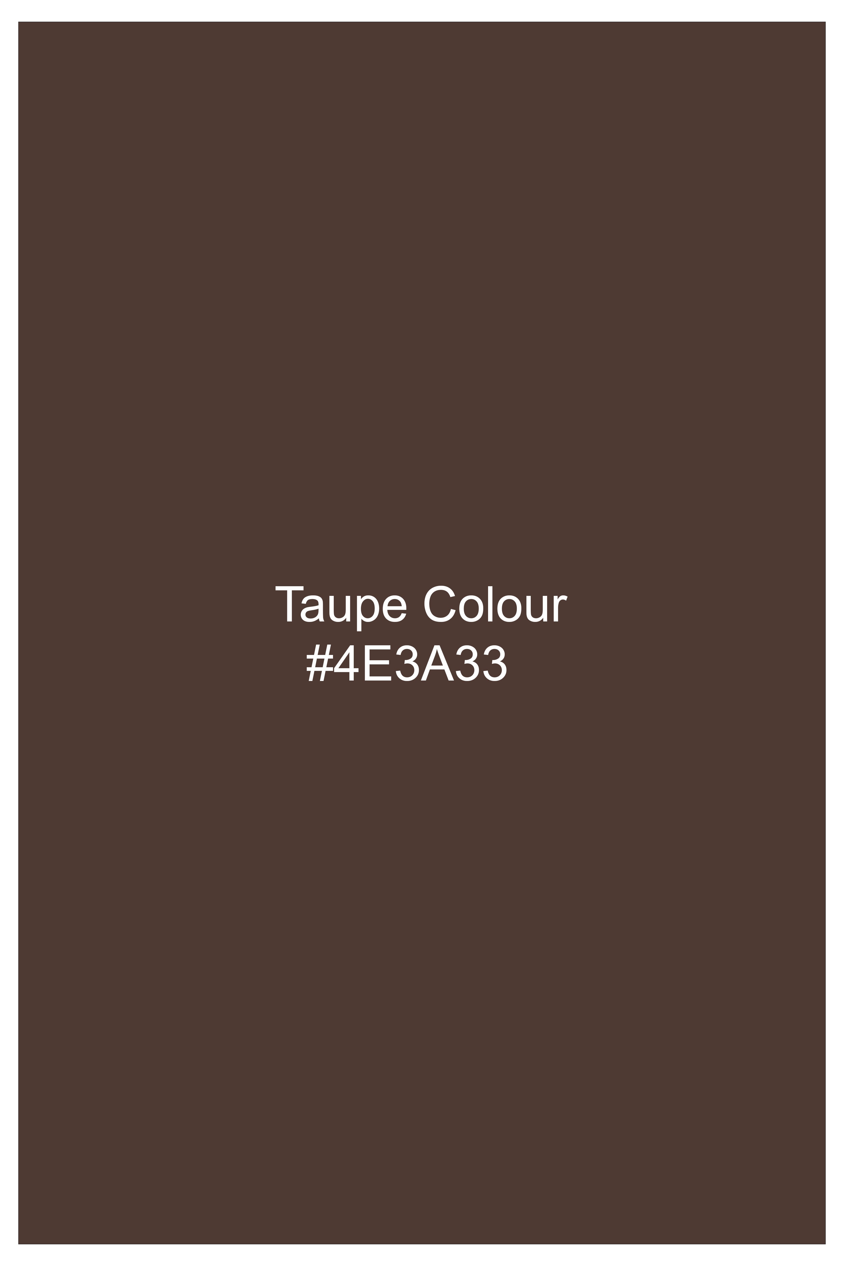 Dunaro-Taupe Brown Slight Stretch Subtle Sheen Poly-Viscose Waistcoat