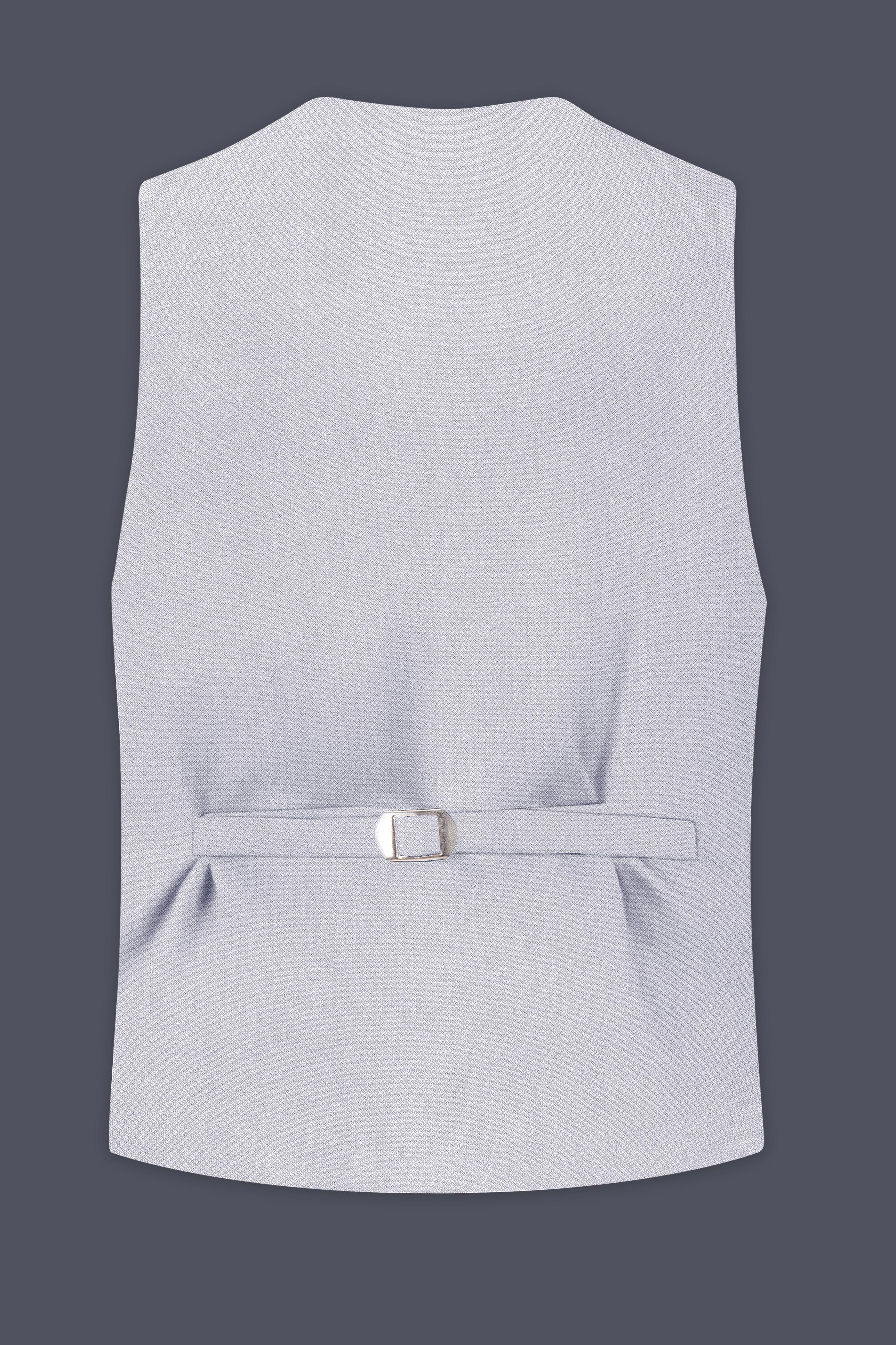 Prism-Chalice Gray Diamond Textured Wool Rich Slight Stretch Waistcoat