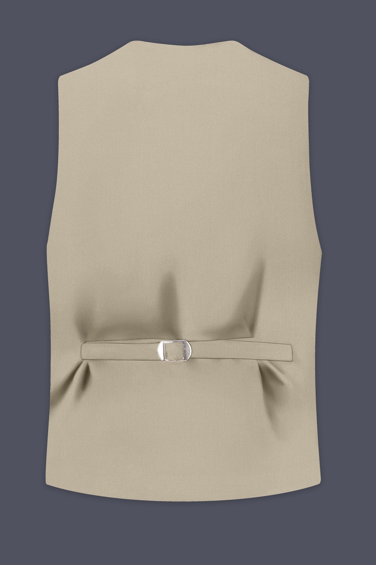 Vellum-Rodeo Cream Diamond Textured Wool Rich Slight Stretch Waistcoat