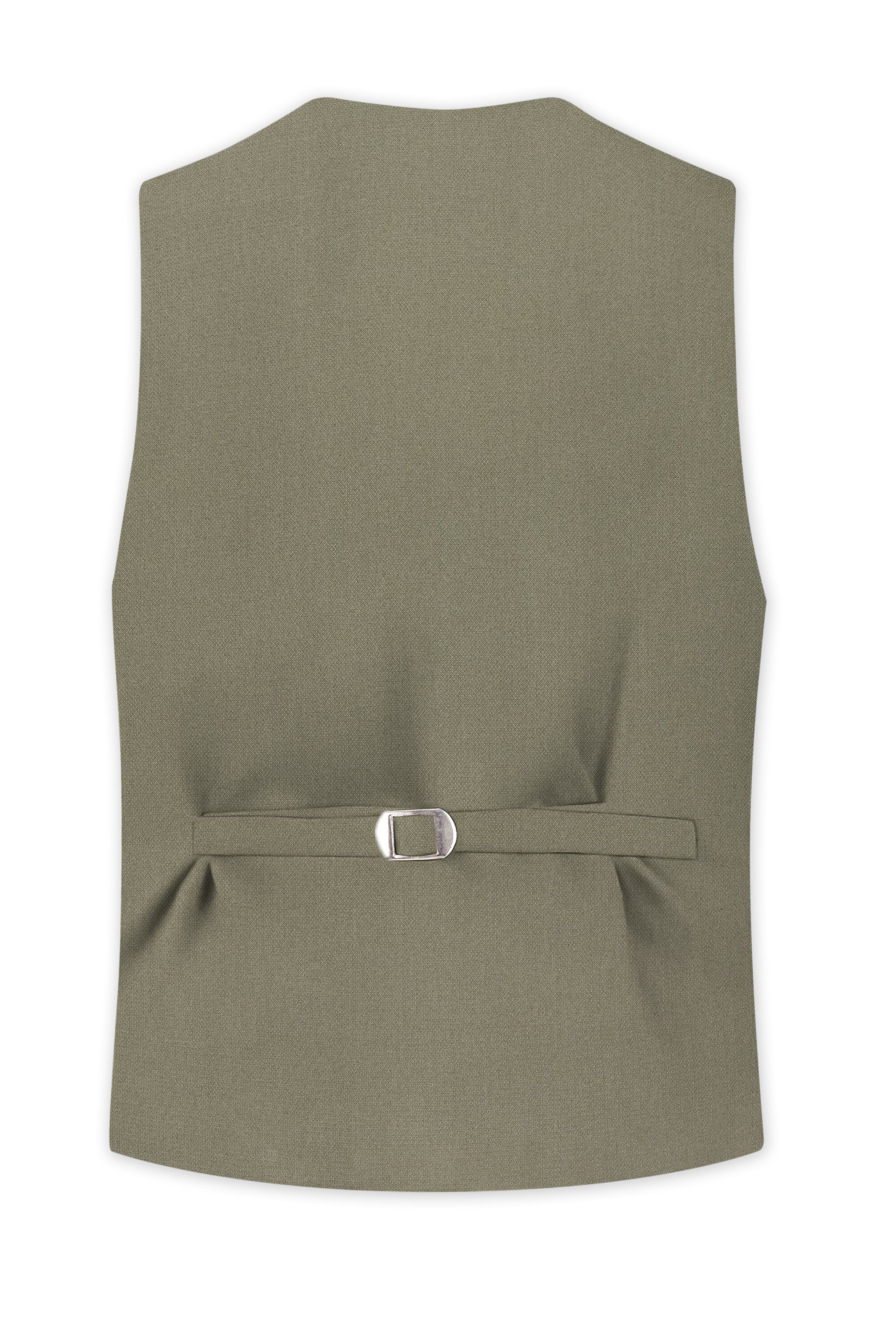 Verdo-Pablo Green Diamond Textured Wool Rich Slight Stretch Waistcoat