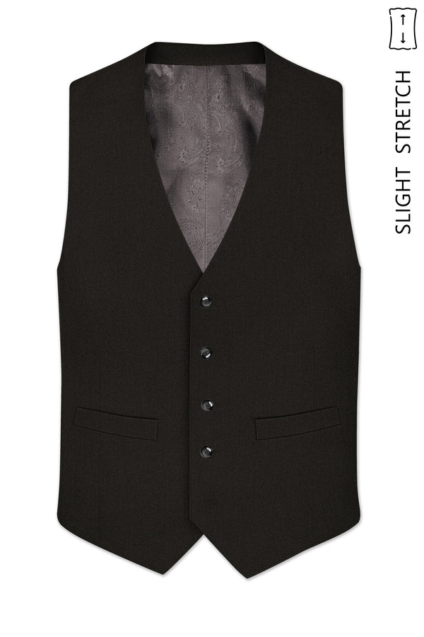 Velaro-Rangoon Green Diamond Textured Wool Rich Slight Stretch Waistcoat