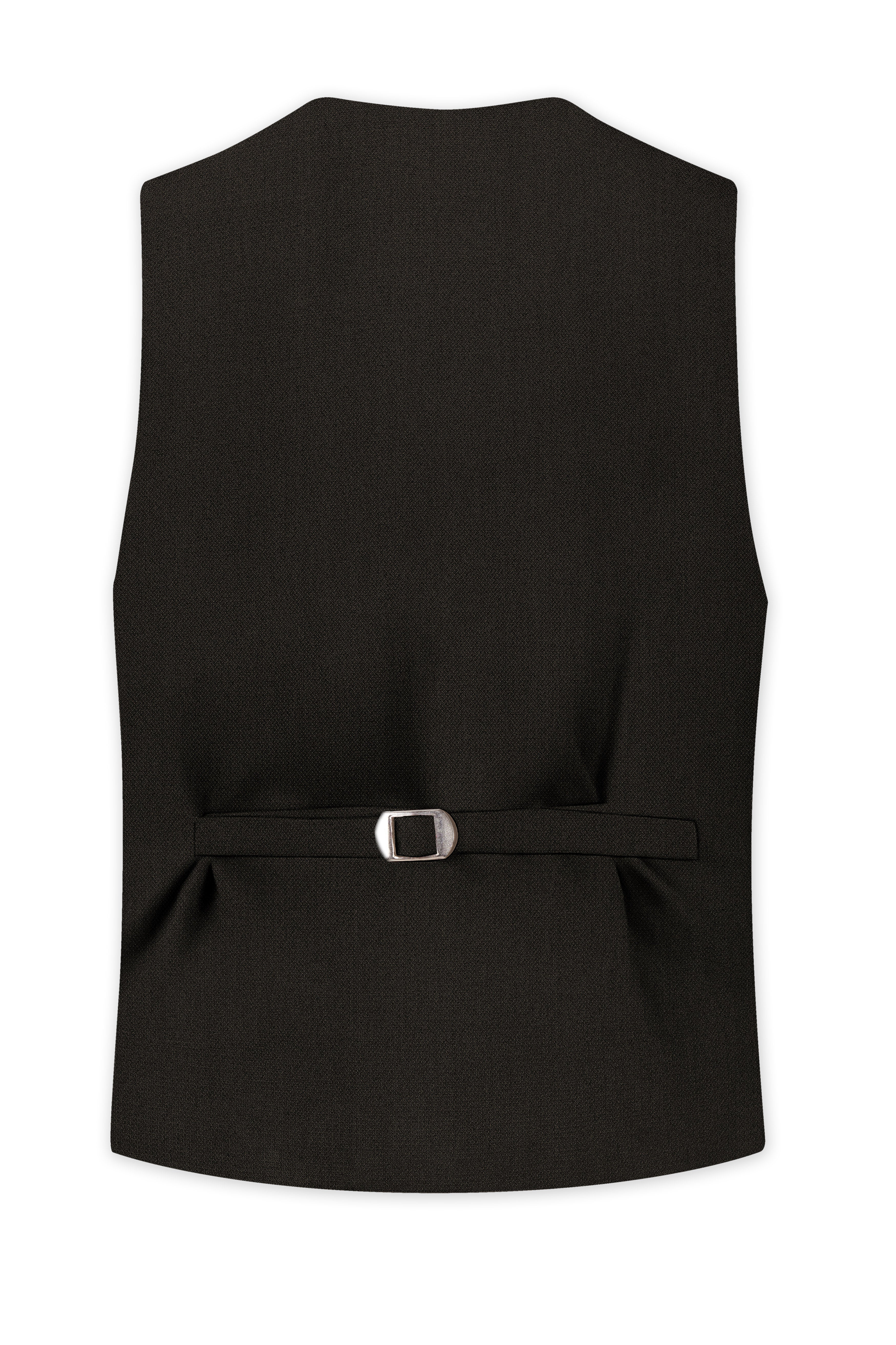 Velaro-Rangoon Green Diamond Textured Wool Rich Slight Stretch Waistcoat