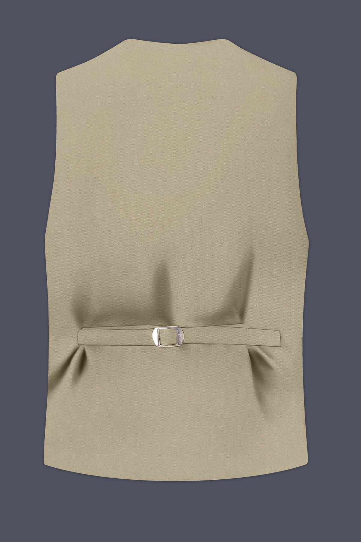 Sienna-Malta Cream Diamond Textured Wool Rich Slight Stretch Waistcoat