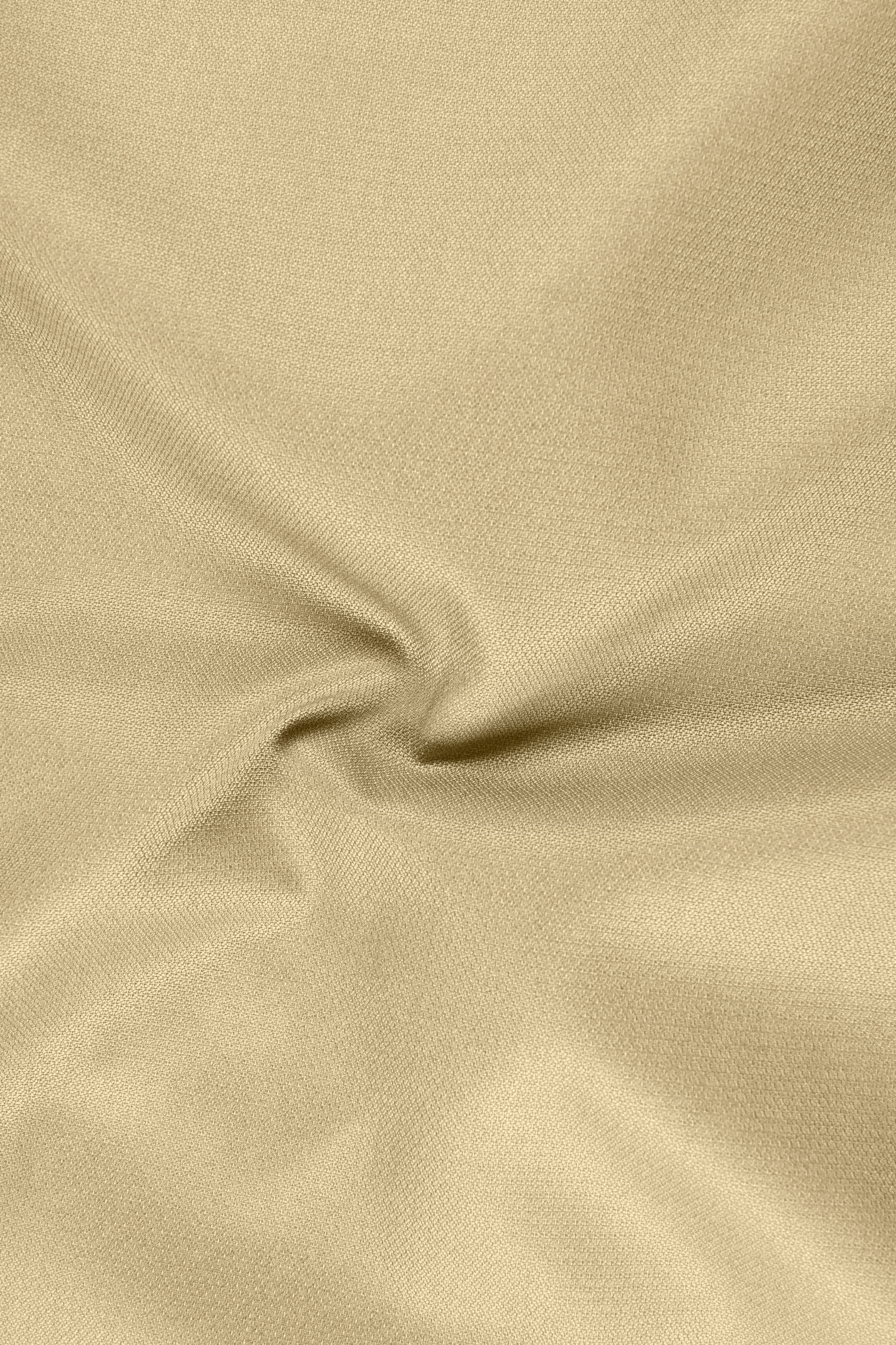 Sable-Mongoose Cream Diamond Textured Wool Rich Slight Stretch Waistcoat