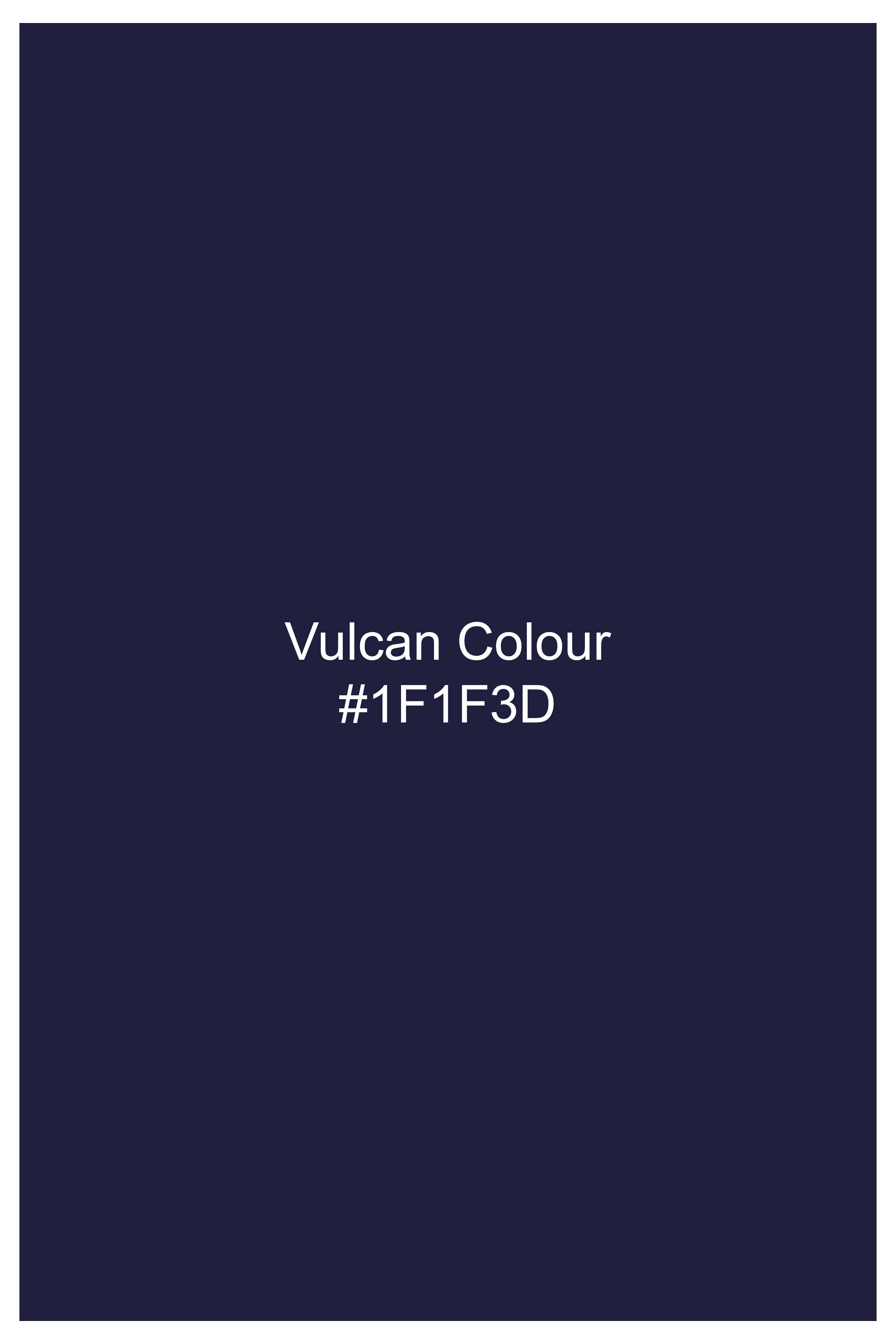 Orion-Vulcan Blue Diamond Textured Wool Rich Slight Stretch Waistcoat