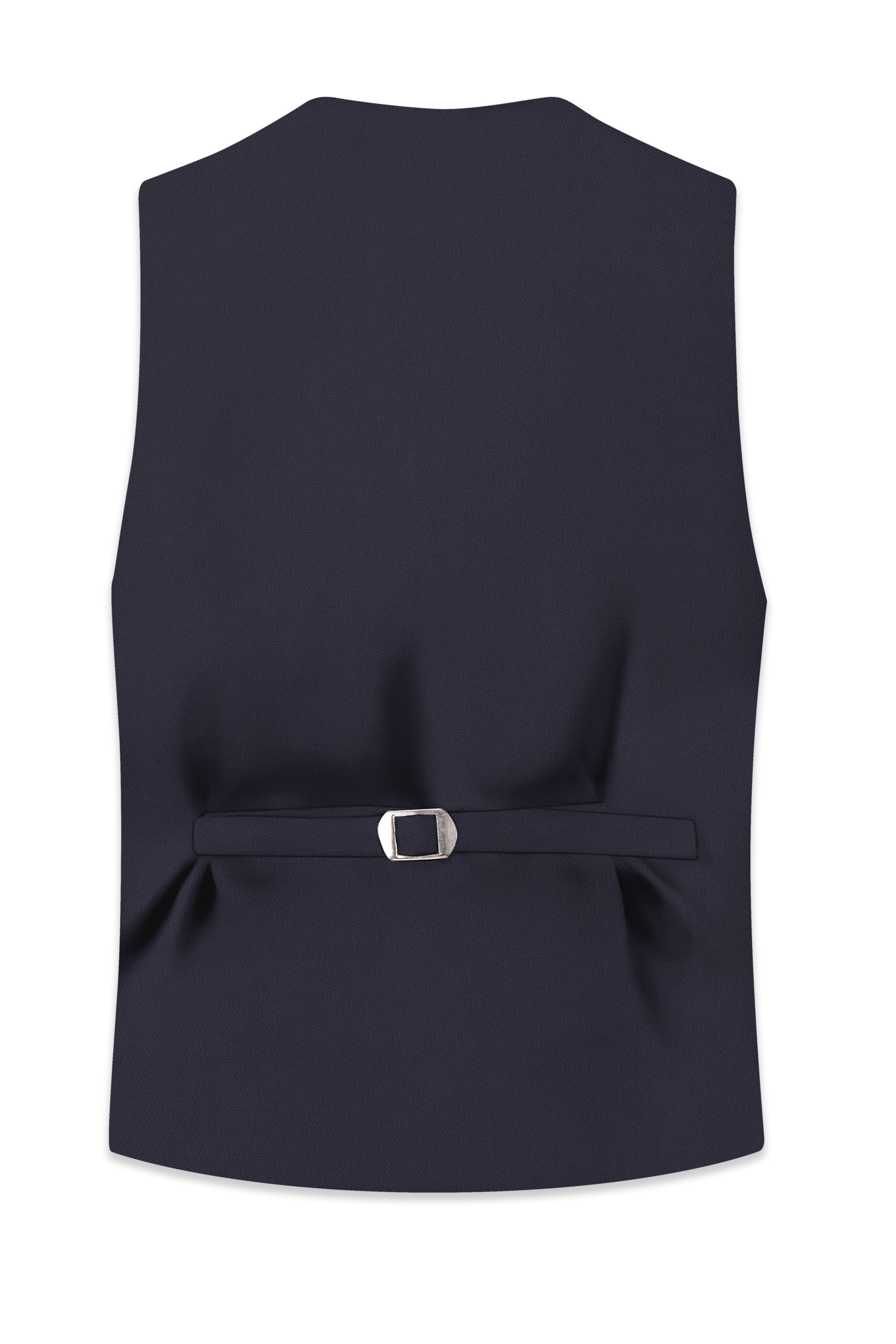 Kairo-Korean Charcoal Gray 4-Way Stretch Wrinkle-Free Wool Rich Waistcoat
