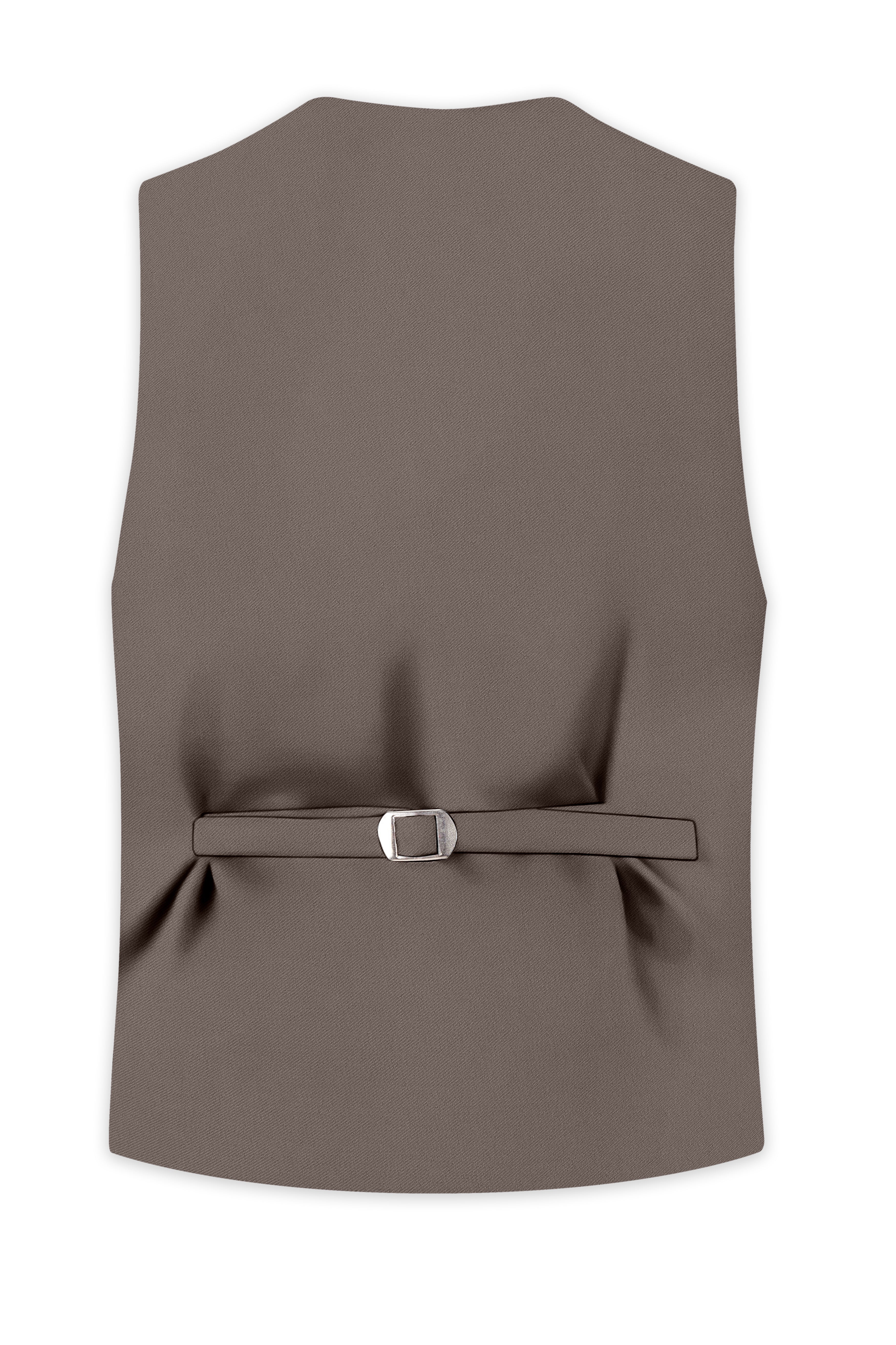 Monarch-Korean Flint Brown 4-Way Stretch Wrinkle-Free Wool Rich Waistcoat